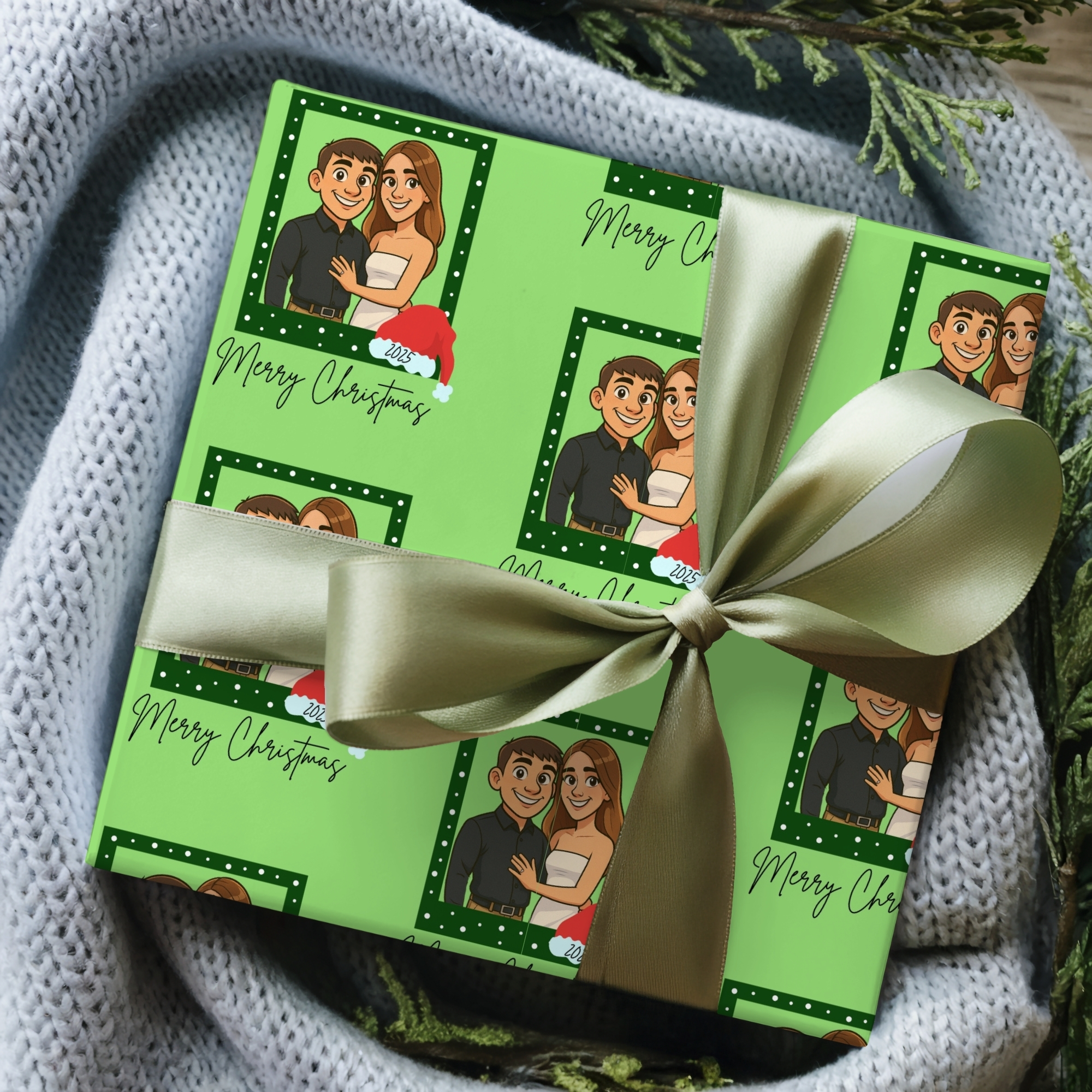 Custom Photo Christmas Wrapping Paper — 'Merry Christmas' Personalized Holiday Gift Wrap 2025 Christmas product thumbnail image Custom Photo Christmas Wrapping Paper — 'Merry Christmas' Personalized Holiday Gift Wrap 2025 Christmas product thumbnail image