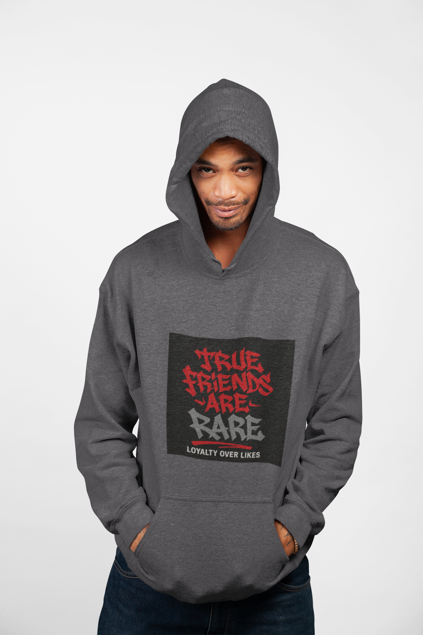 True Friends Are Rare – Loyalty Over Likes” Unisex Heavy Blend™ Hoodie | Brooklyn 2 Ohio Apparel product thumbnail image True Friends Are Rare – Loyalty Over Likes” Unisex Heavy Blend™ Hoodie | Brooklyn 2 Ohio Apparel product thumbnail image