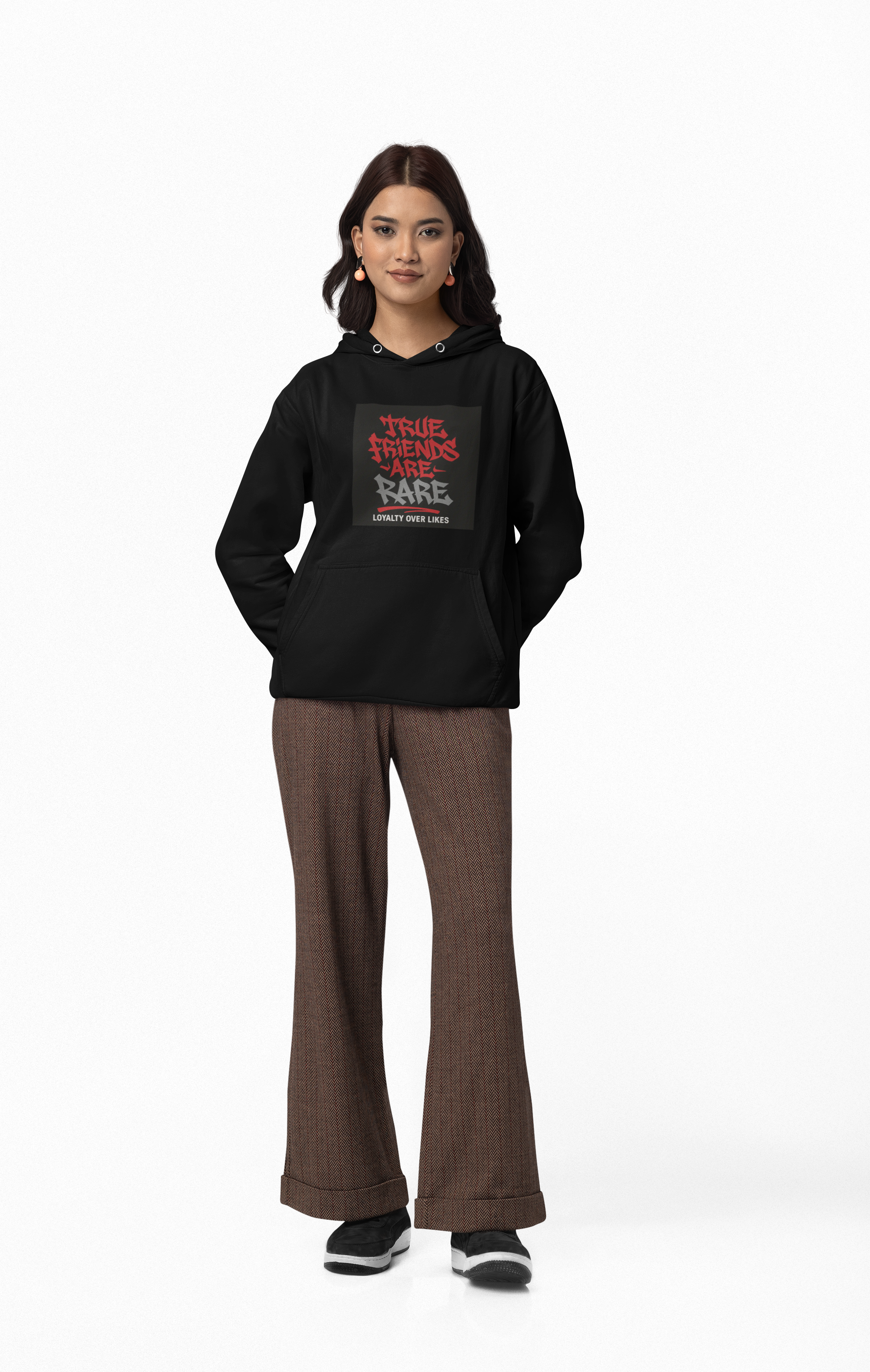 True Friends Are Rare – Loyalty Over Likes” Unisex Heavy Blend™ Hoodie | Brooklyn 2 Ohio Apparel product thumbnail image