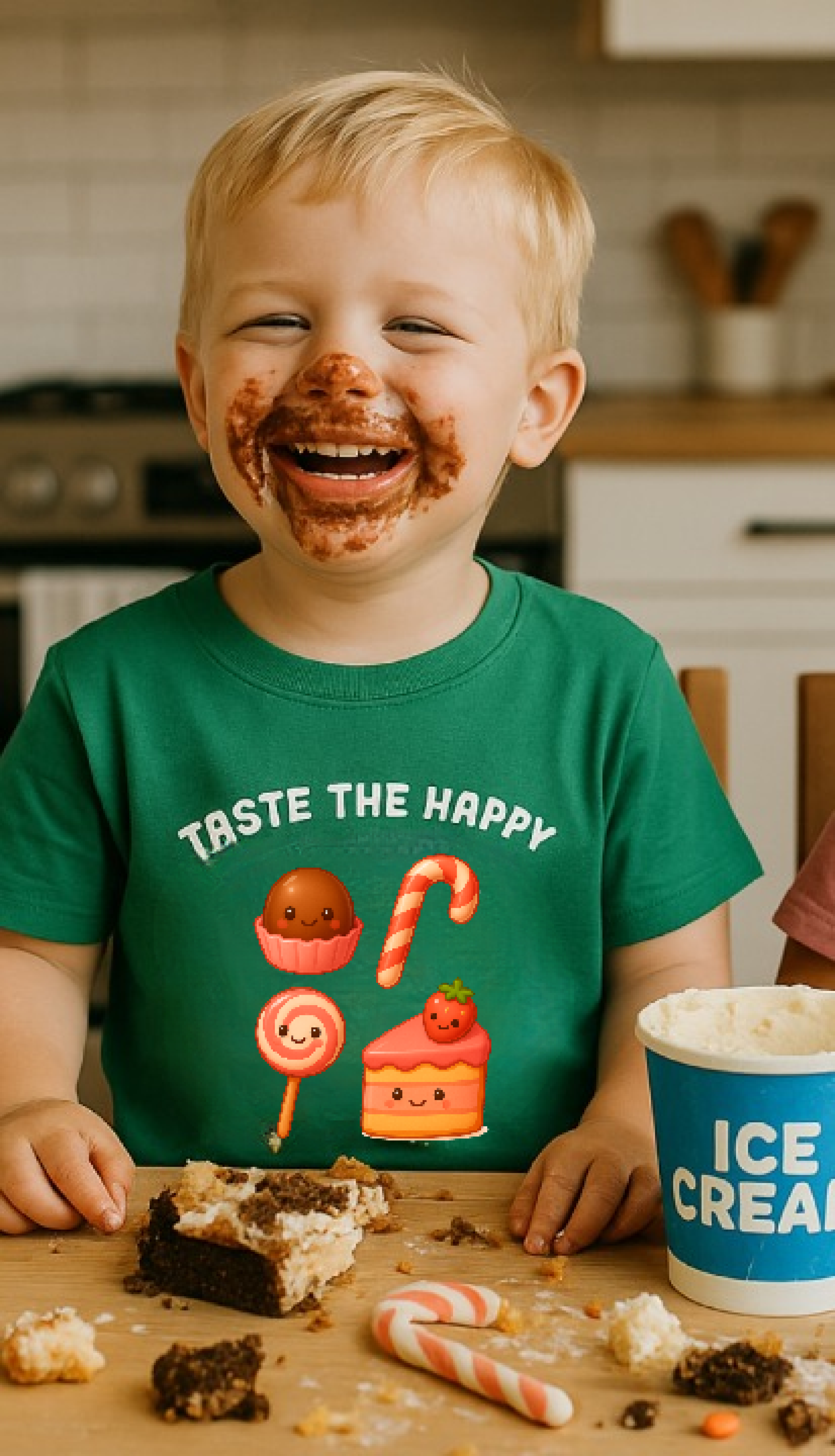 "Taste the Happy" Fun Dessert Tee, "Taste the Happy" Fun Dessert Tee,