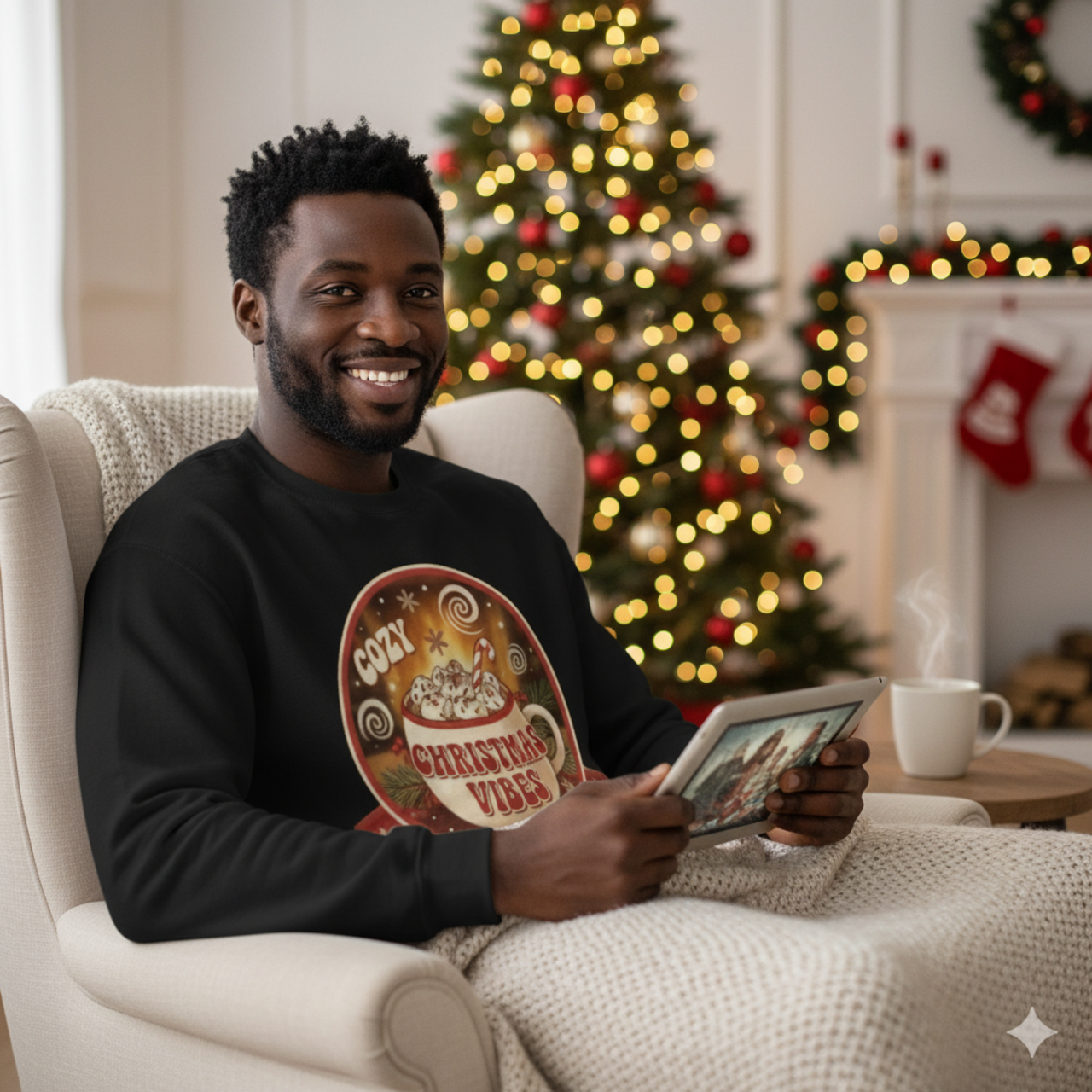 Cozy Christmas Vibes Sweatshirt product thumbnail image Cozy Christmas Vibes Sweatshirt product thumbnail image