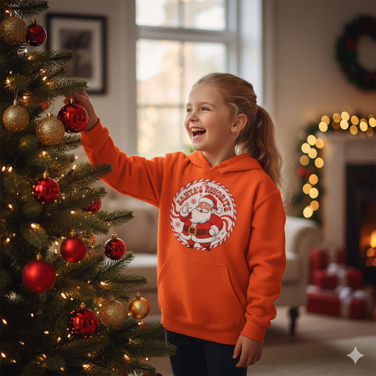 Youth Hoodie — Cute Santa Christmas Peppermint Graphic (“Santa’s Favorite”) product thumbnail image Youth Hoodie — Cute Santa Christmas Peppermint Graphic (“Santa’s Favorite”) product thumbnail image
