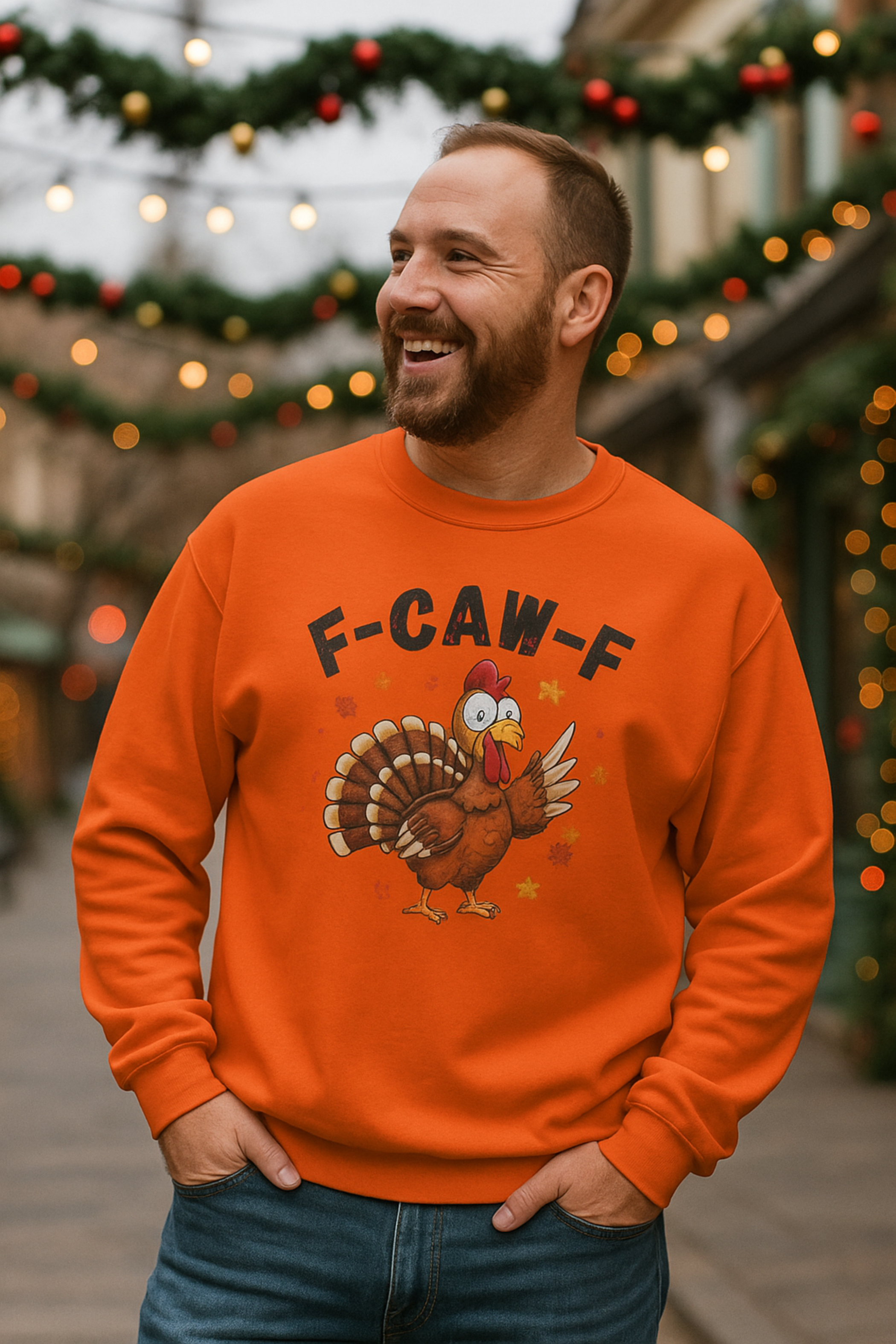 Funny F-Caw-F Thanksgiving Sweatshirt - Unisex product thumbnail image Funny F-Caw-F Thanksgiving Sweatshirt - Unisex product thumbnail image