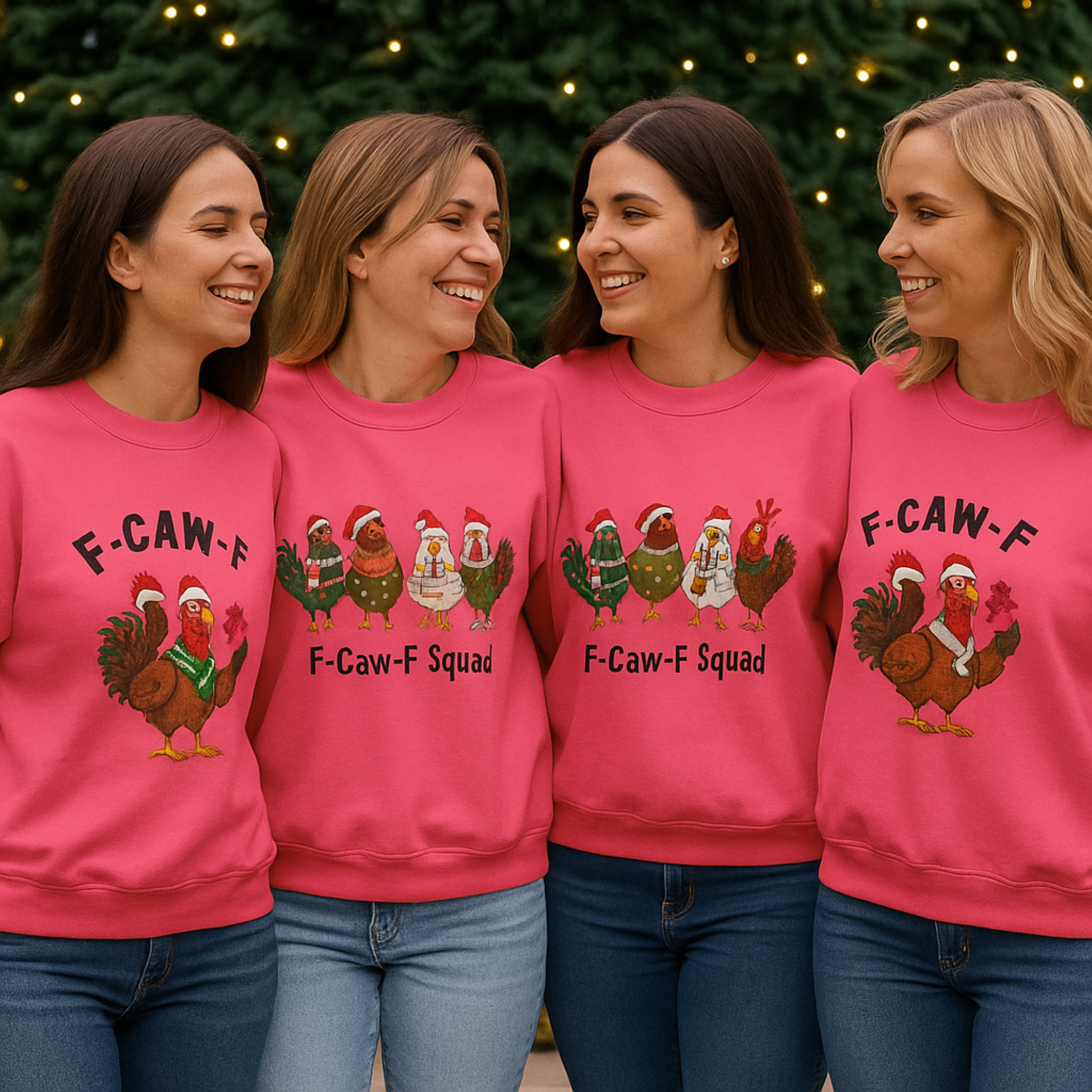 Funny F-Caw-F Christmas Squad Sweatshirt - Unisex product thumbnail image Funny F-Caw-F Christmas Squad Sweatshirt - Unisex product thumbnail image