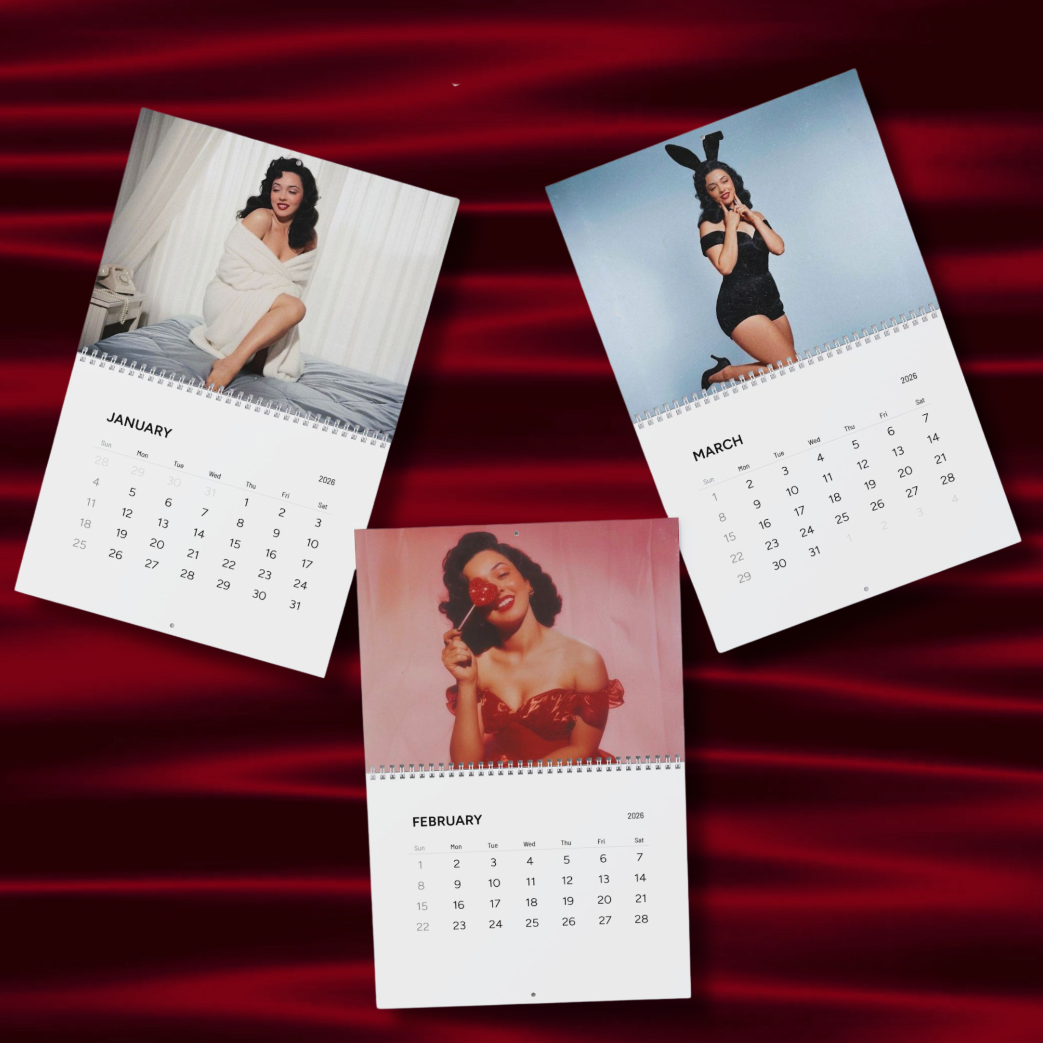 Pin Up Girl Wall Calendar 2026 Featuring Jessica Vill product thumbnail image
