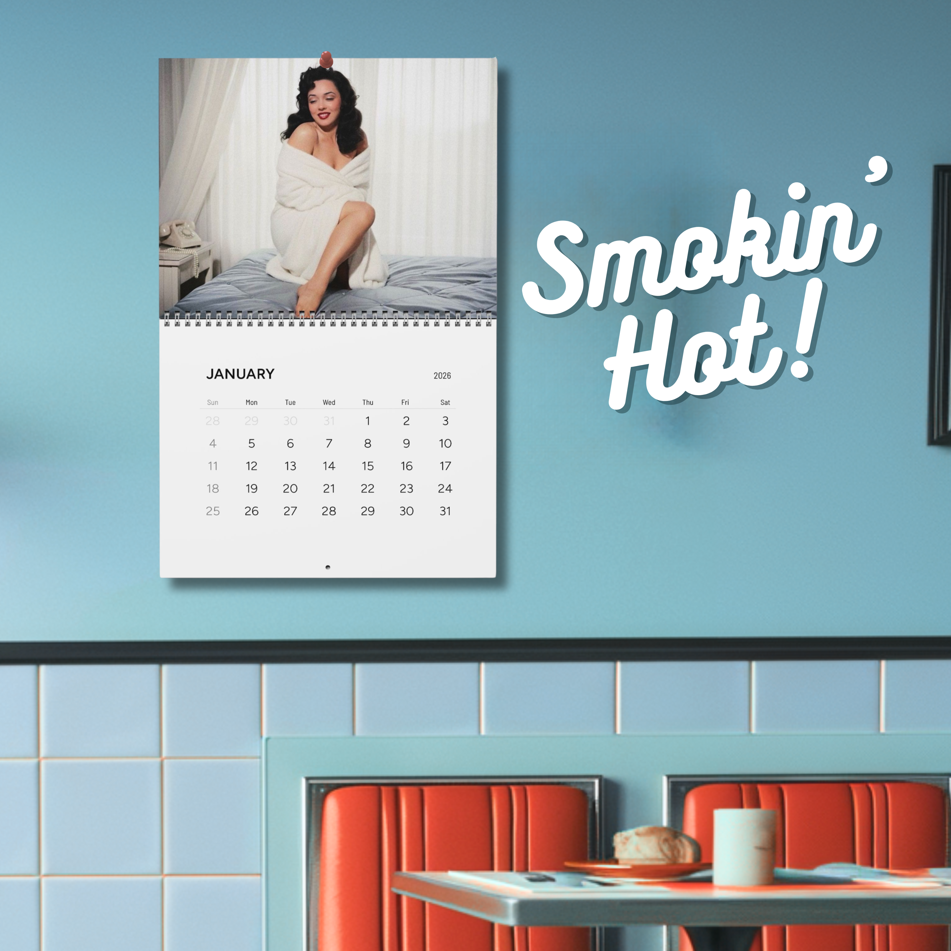 Pin Up Girl Wall Calendar 2026 Featuring Jessica Vill product thumbnail image