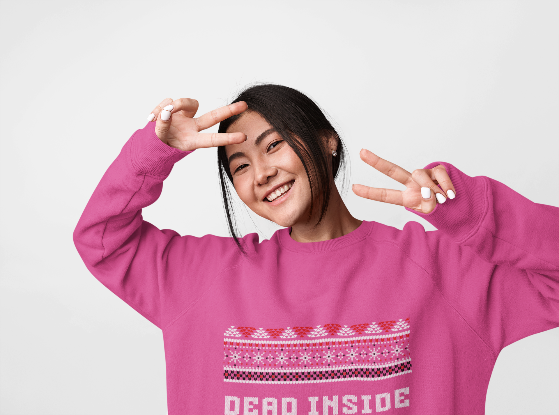 "Dead Inside, But Jolly AF" Crewneck I Funny Ugly Christmas Sweater product thumbnail image