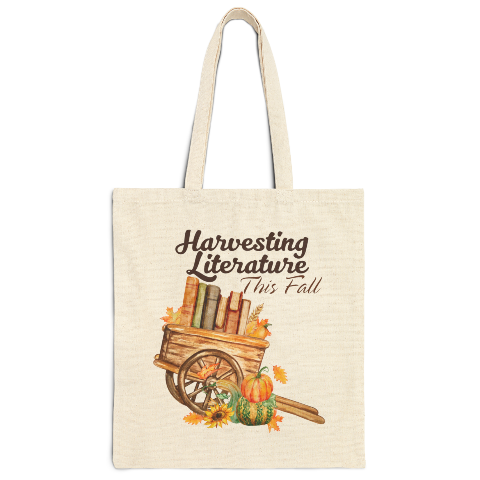 Harvesting Literature Cotton Canvas Tote Bag product thumbnail image