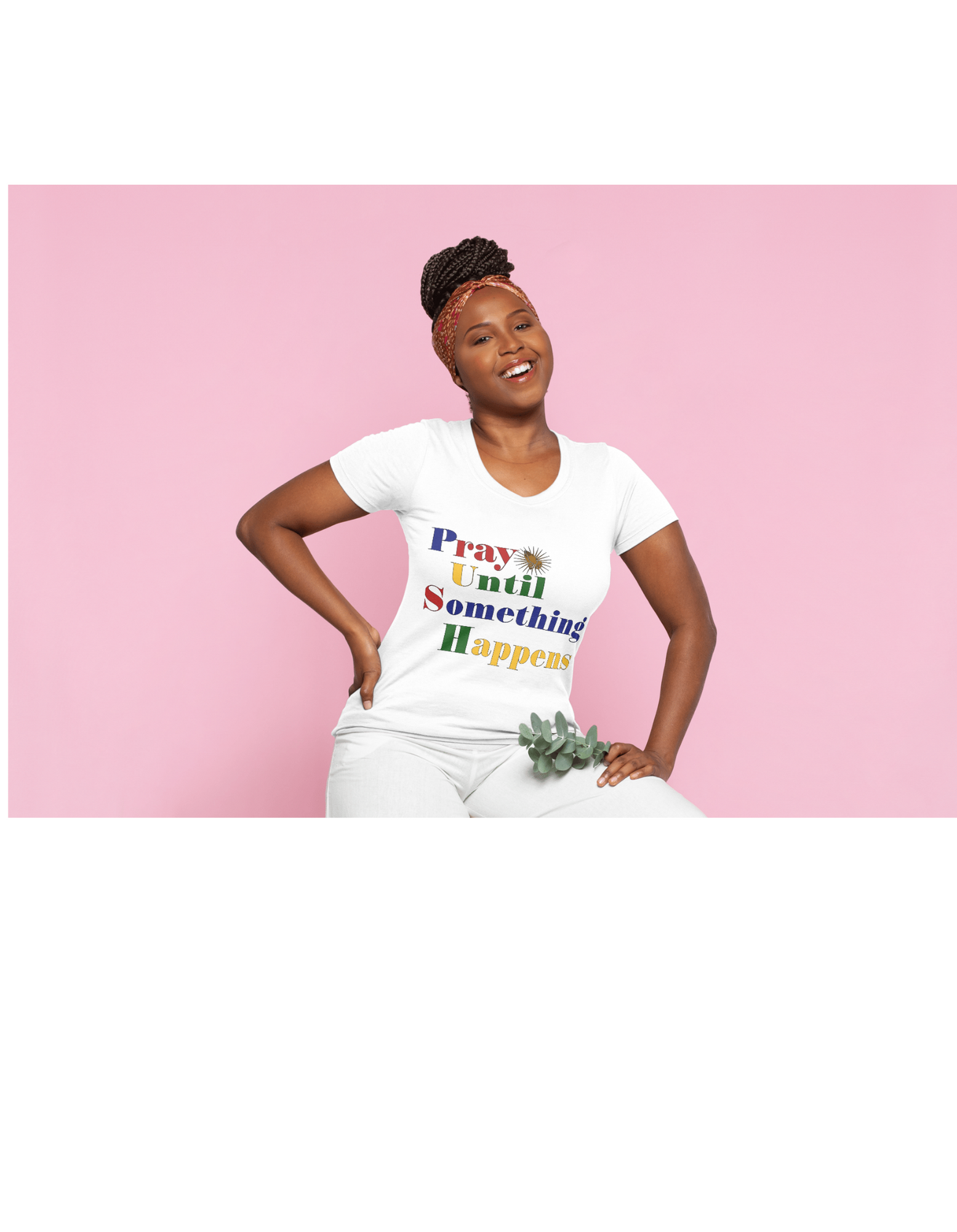 Pray Until Something Happens Tee | Inspirational Prayer Quote Shirt product thumbnail image Pray Until Something Happens Tee | Inspirational Prayer Quote Shirt product thumbnail image