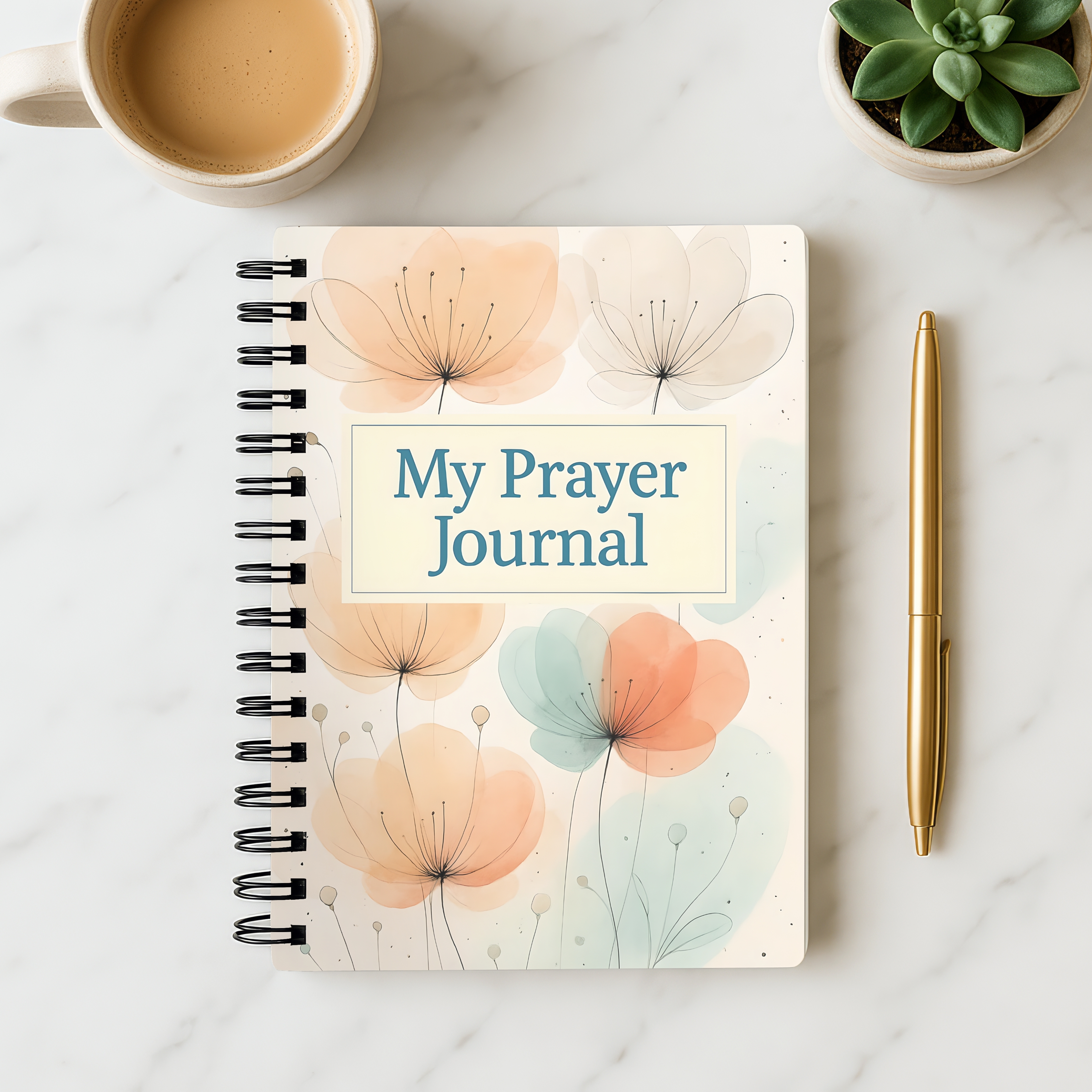 Prayer Journal Spiral Notebook Floral My Prayer Journal, Ruled Lined Notebook for Daily Devotion & Gratitude product thumbnail image Prayer Journal Spiral Notebook Floral My Prayer Journal, Ruled Lined Notebook for Daily Devotion & Gratitude product thumbnail image