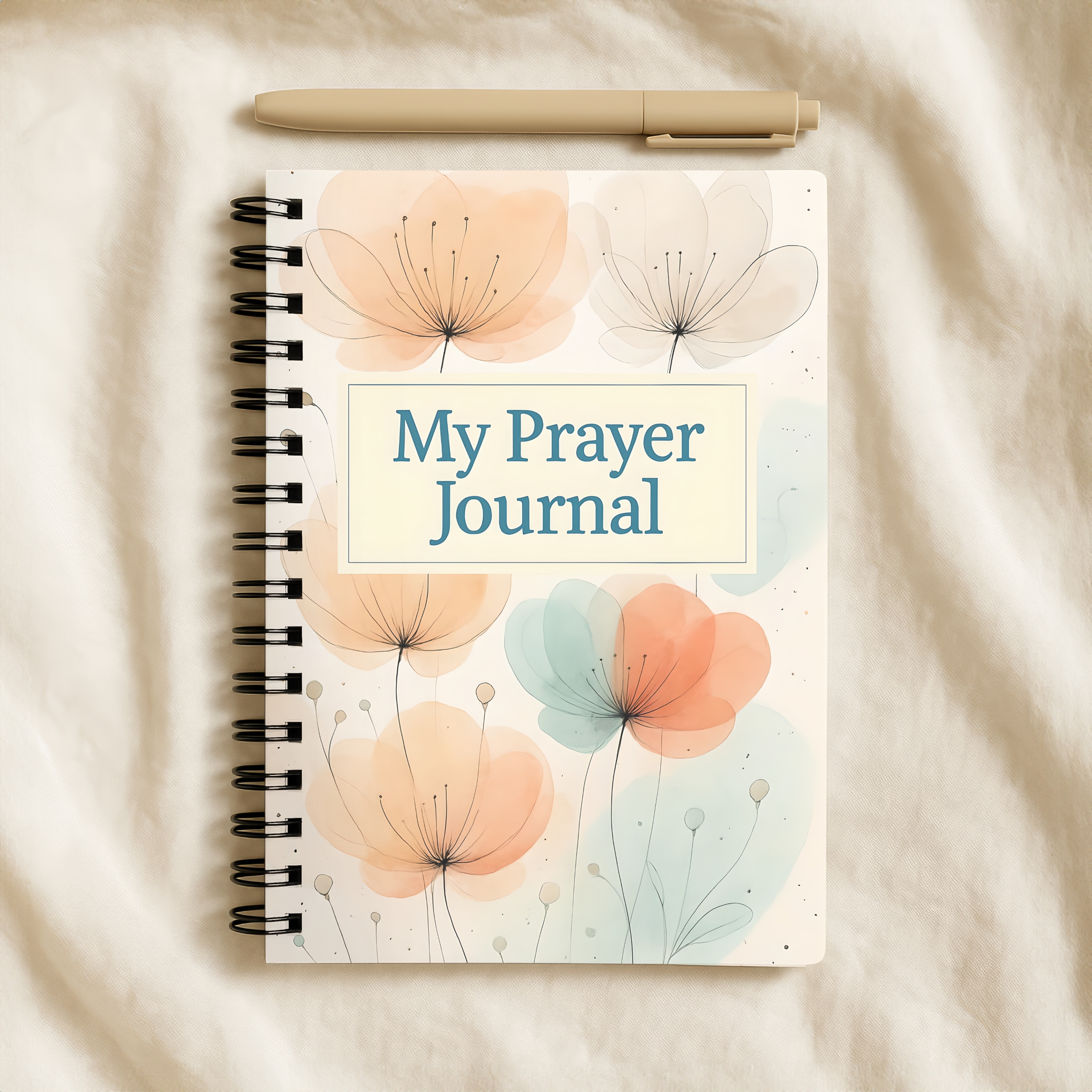Prayer Journal Spiral Notebook Floral My Prayer Journal, Ruled Lined Notebook for Daily Devotion &amp; Gratitude product thumbnail image