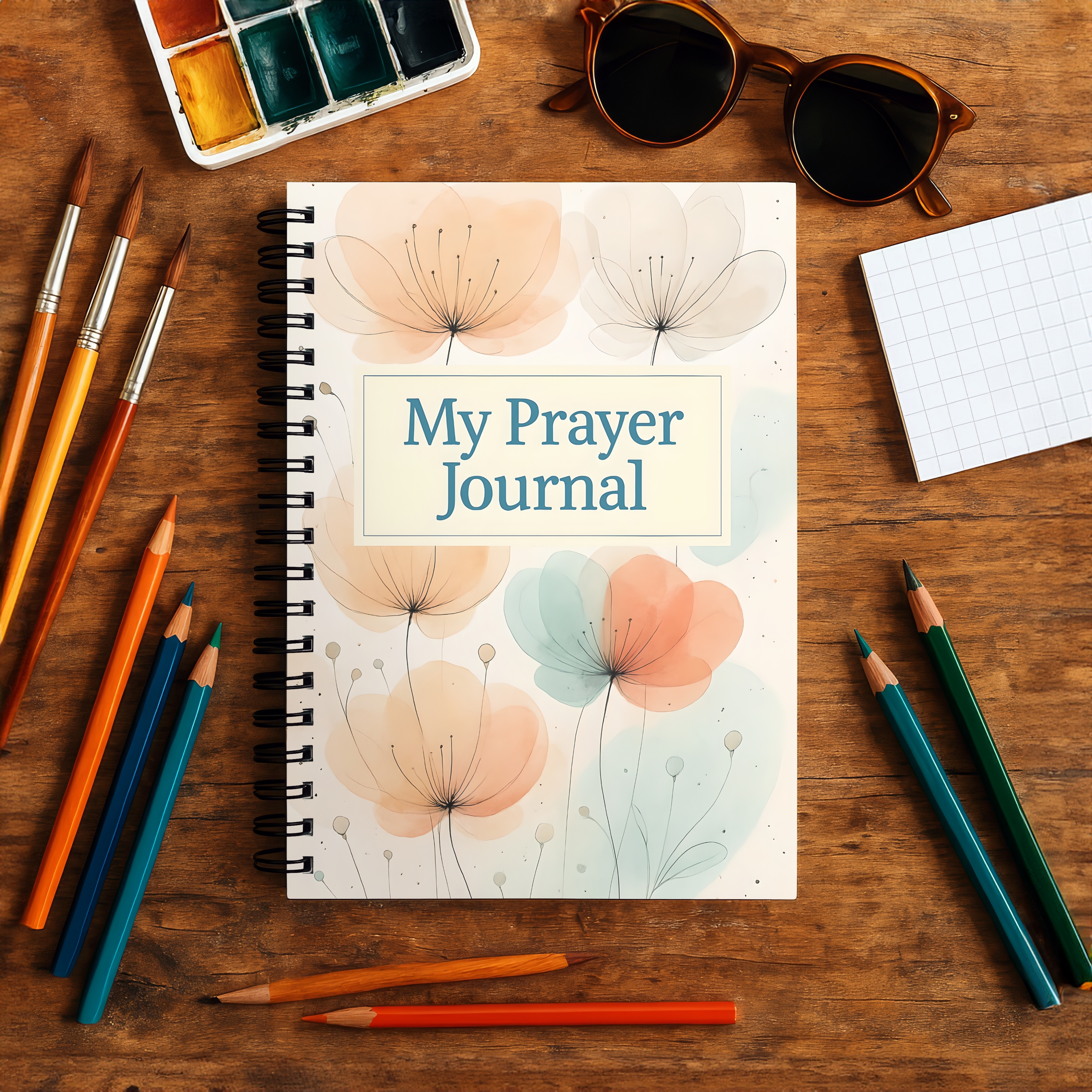 Prayer Journal Spiral Notebook Floral My Prayer Journal, Ruled Lined Notebook for Daily Devotion & Gratitude product thumbnail image Prayer Journal Spiral Notebook Floral My Prayer Journal, Ruled Lined Notebook for Daily Devotion & Gratitude product thumbnail image