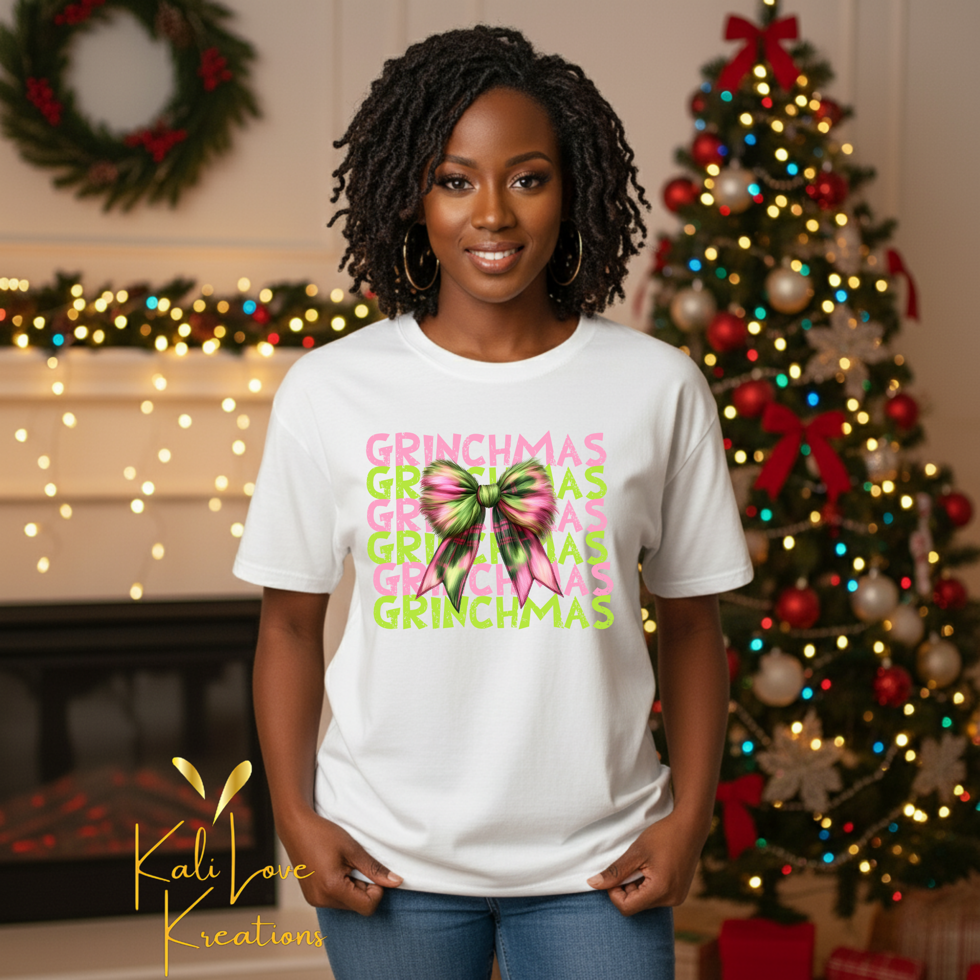 Grinchmas with Bow Unisex Softstyle T-Shirt product thumbnail image Grinchmas with Bow Unisex Softstyle T-Shirt product thumbnail image