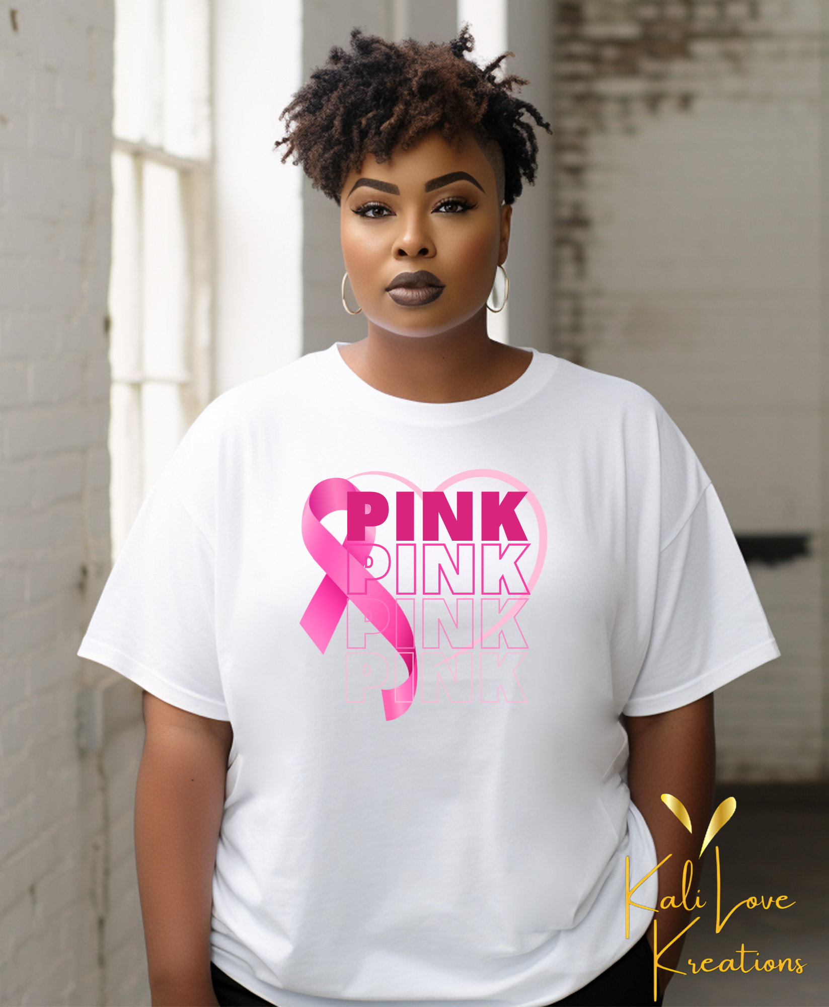 Breast Cancer Awareness T-Shirt – Pink Ribbon Heart “PINK” Graphic Breast Cancer Awareness T-Shirt – Pink Ribbon Heart “PINK” Graphic