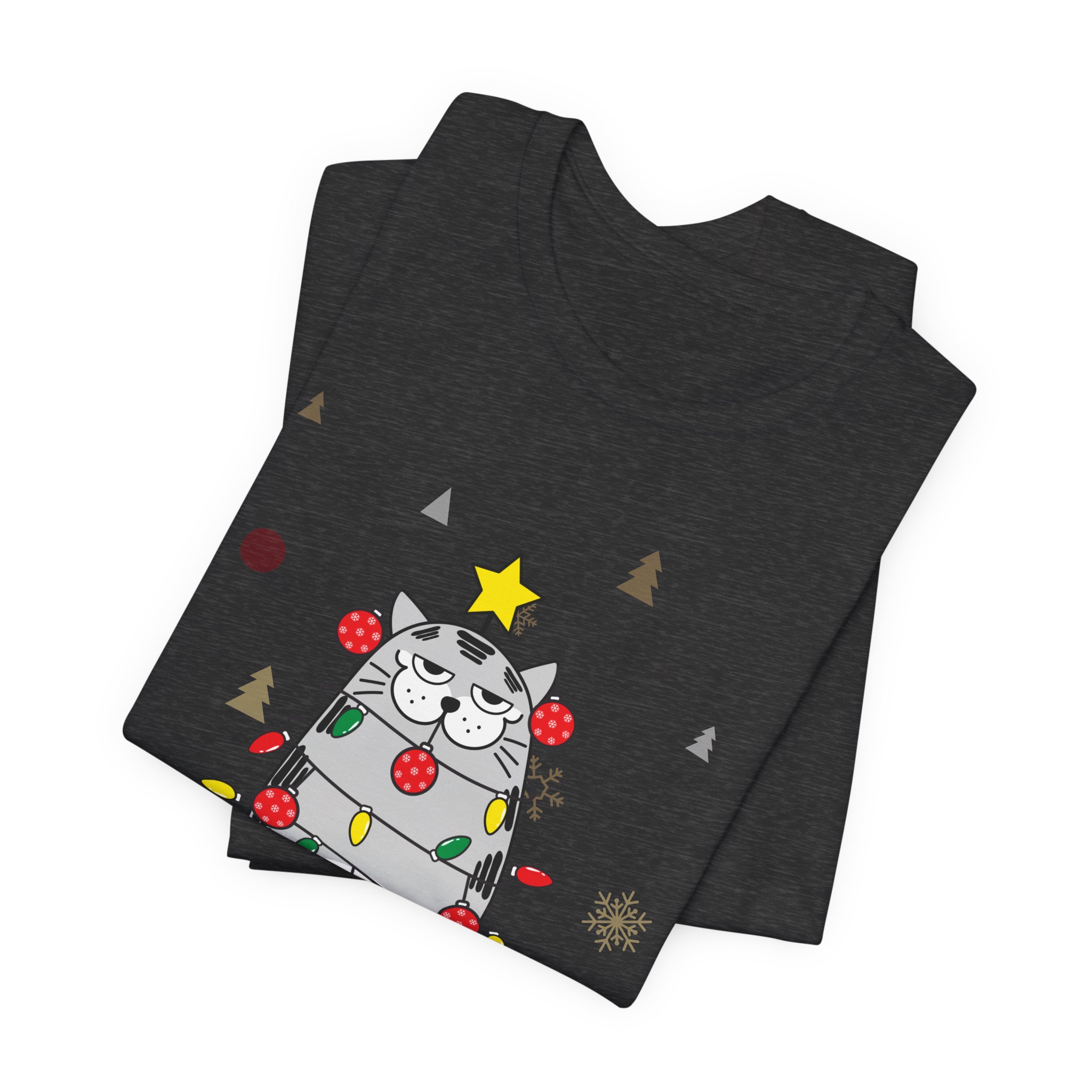 Funny Cat Merry Christmas Tee – “Grumpy Catmas Tree” product thumbnail image Funny Cat Merry Christmas Tee – “Grumpy Catmas Tree” product thumbnail image