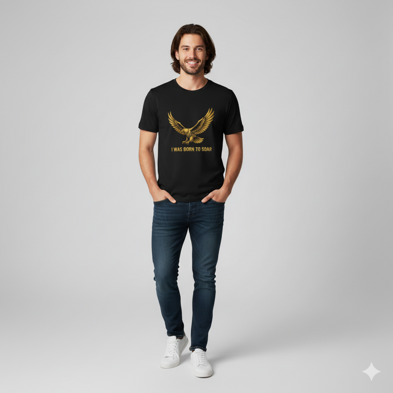 Eagle Graphic Tee — "I Was Born to Soar" Motivational T-Shirt product thumbnail image Eagle Graphic Tee — "I Was Born to Soar" Motivational T-Shirt product thumbnail image