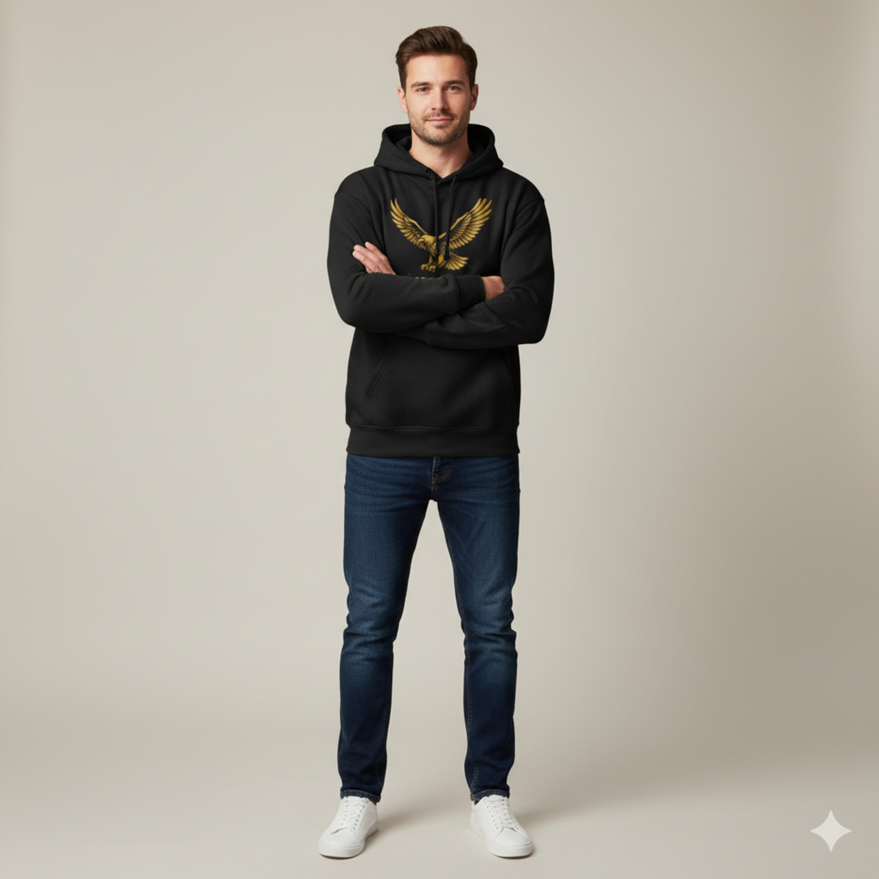 Hoodie — 'I Was Born to Soar' Golden Eagle Graphic product thumbnail image Hoodie — 'I Was Born to Soar' Golden Eagle Graphic product thumbnail image