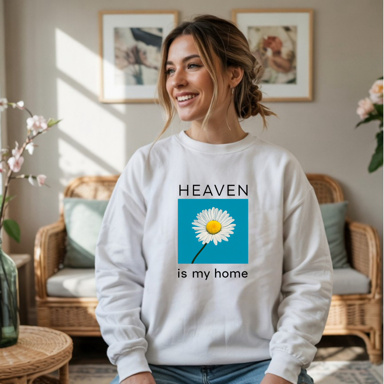 Heaven Is My Home Christian Gildan Sweatshirt | Faith-Based Unisex Crewneck Gift product thumbnail image Heaven Is My Home Christian Gildan Sweatshirt | Faith-Based Unisex Crewneck Gift product thumbnail image
