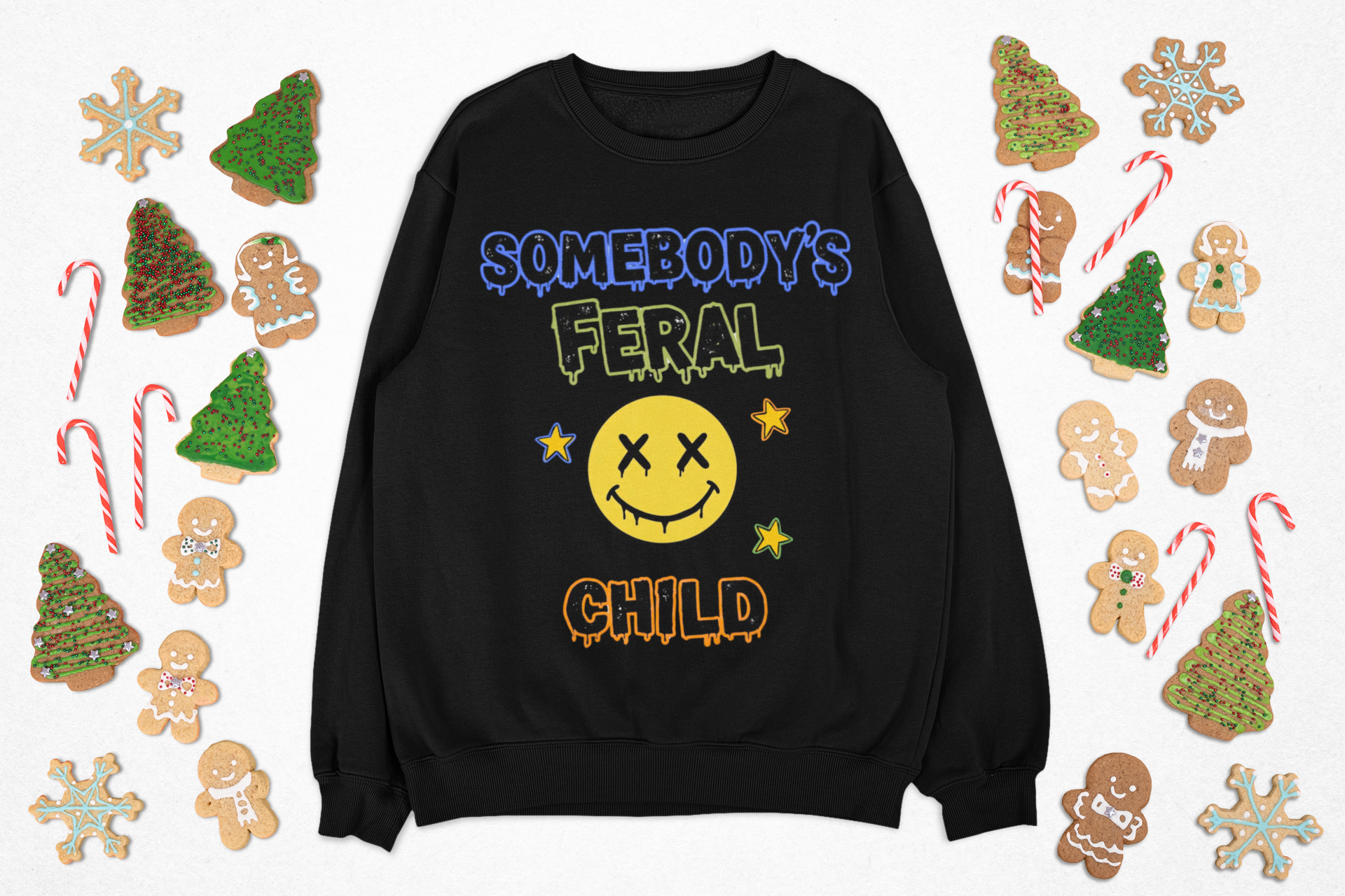 Someone’s Feral Child Youth Sweatshirt — Funny Kids Crewneck | Gildan Youth Fleece