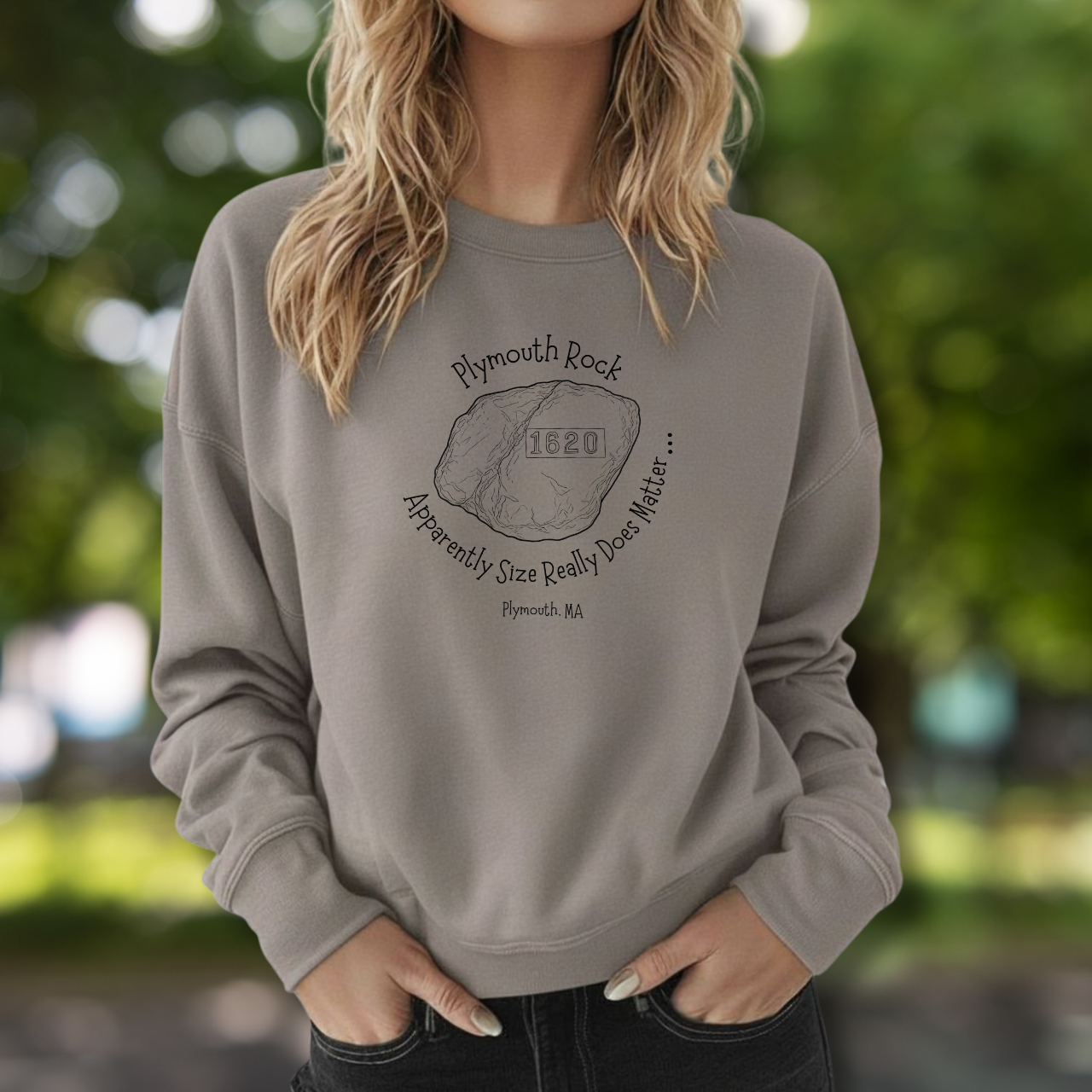 Plymouth Rock Sweatshirt, Massachusetts, History, Pilgrims, Thanksgiving, christmas gift, funny shirt product thumbnail image