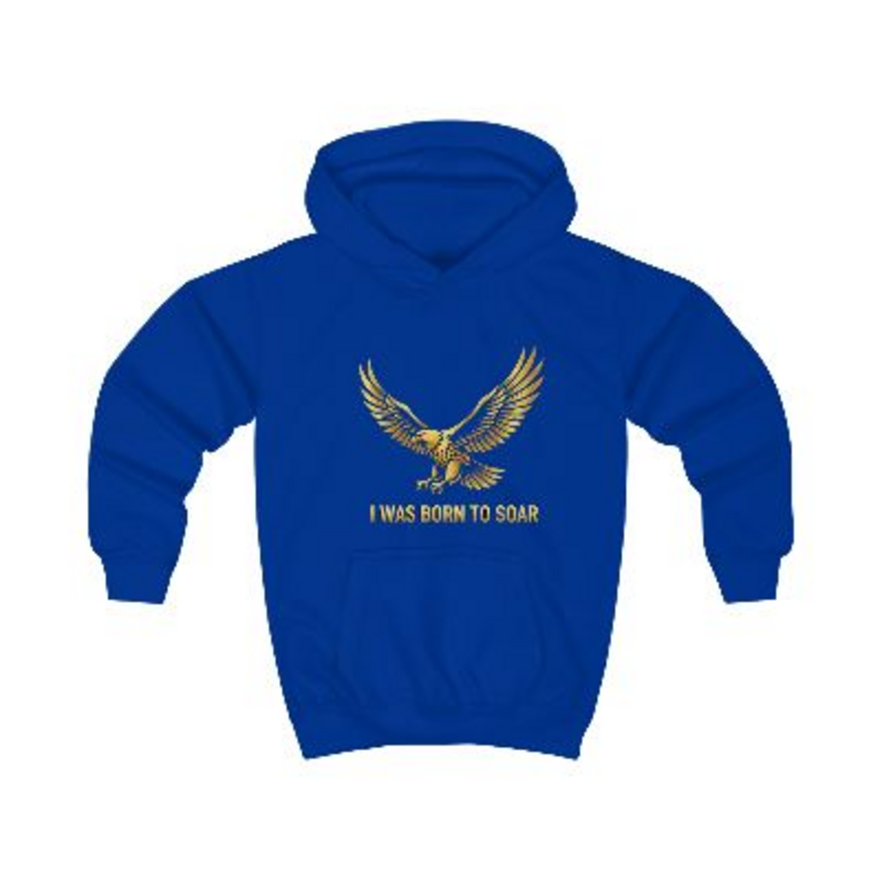 Kids Hoodie — Golden Eagle "I Was Born to Soar" Inspirational Pullover product thumbnail image Kids Hoodie — Golden Eagle "I Was Born to Soar" Inspirational Pullover product thumbnail image