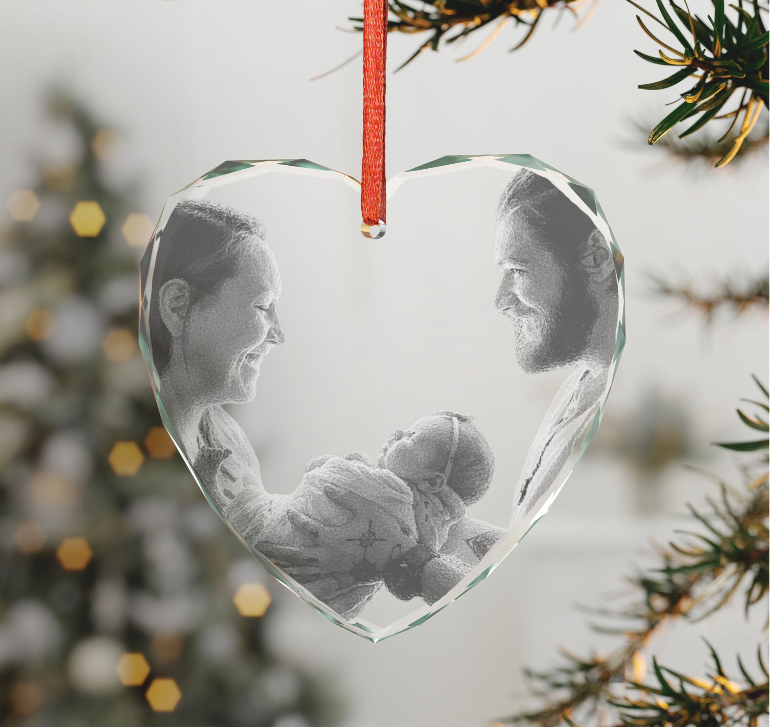 Engraved Crystal Ornament — Custom Astrology &amp; Crystal Design product thumbnail image