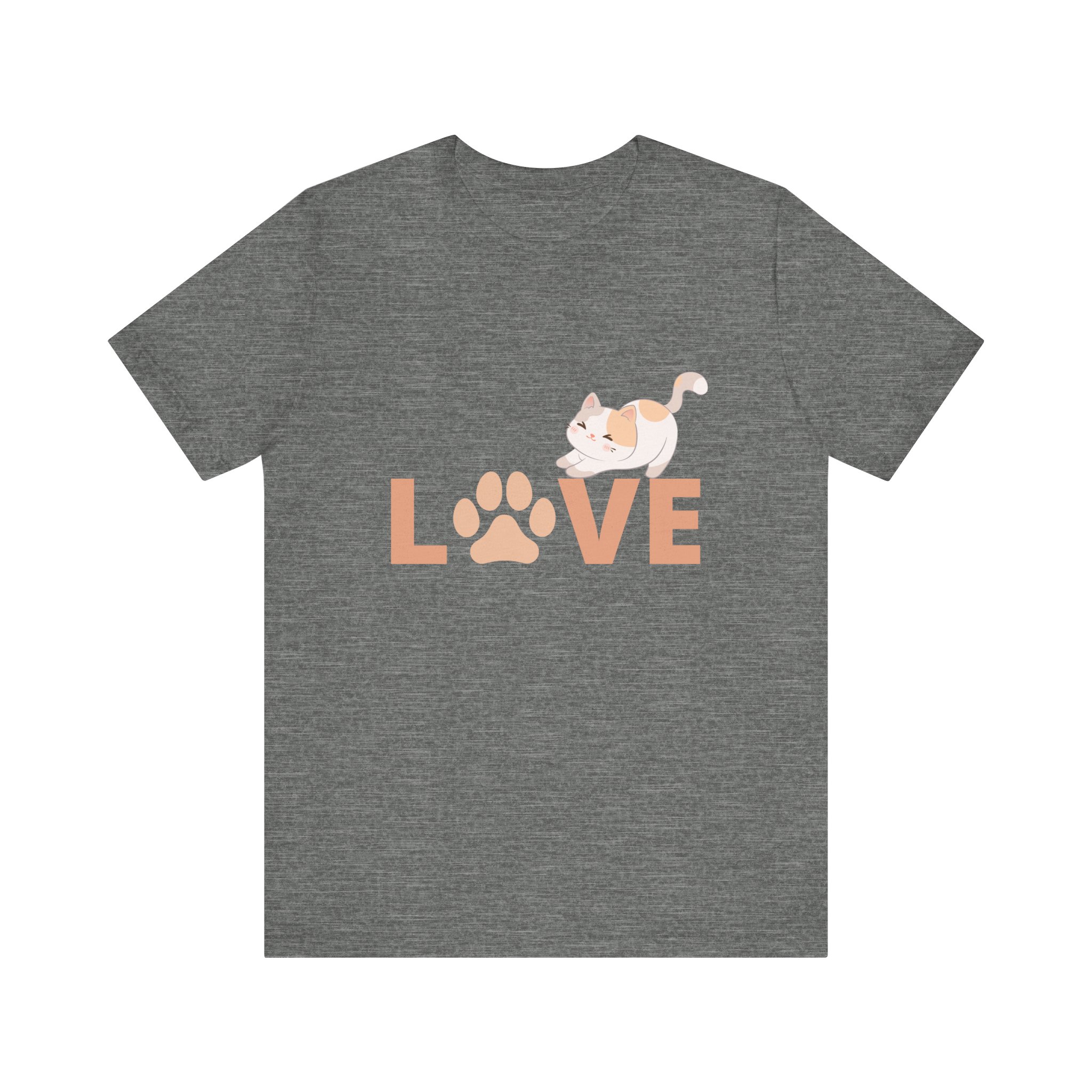 Cute Cat “Purrfect Love” Paw Print T-Shirt product thumbnail image