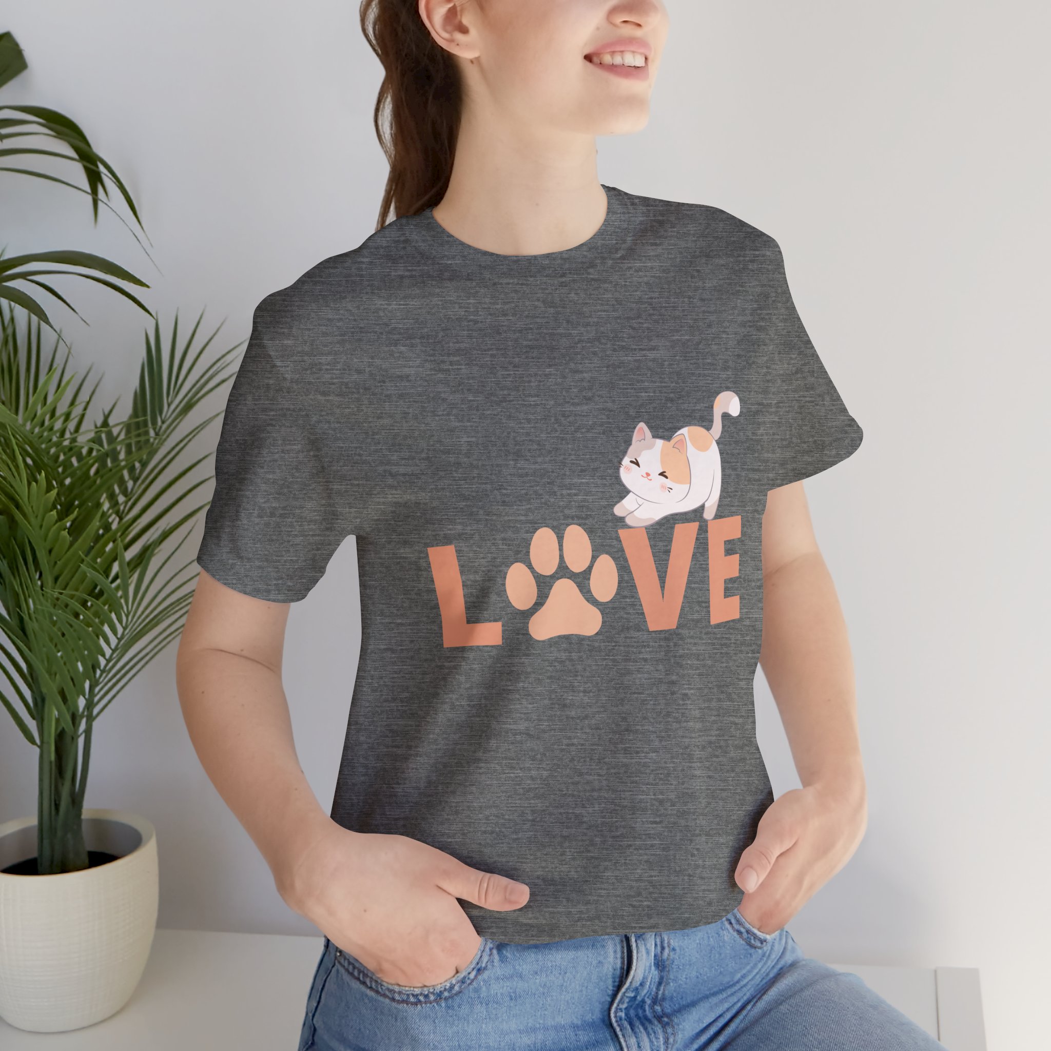 Cute Cat “Purrfect Love” Paw Print T-Shirt product thumbnail image Cute Cat “Purrfect Love” Paw Print T-Shirt product thumbnail image