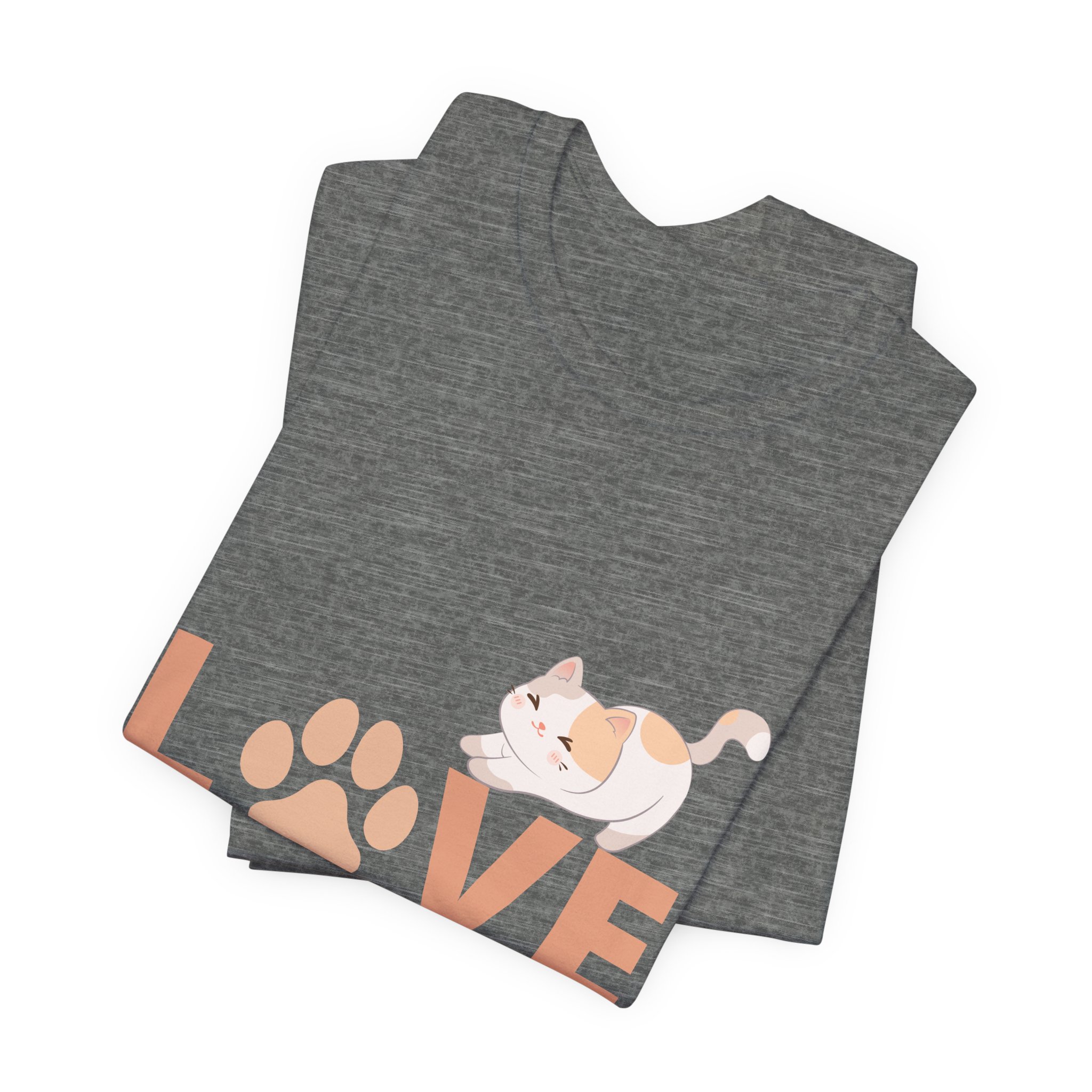 Cute Cat “Purrfect Love” Paw Print T-Shirt product thumbnail image Cute Cat “Purrfect Love” Paw Print T-Shirt product thumbnail image