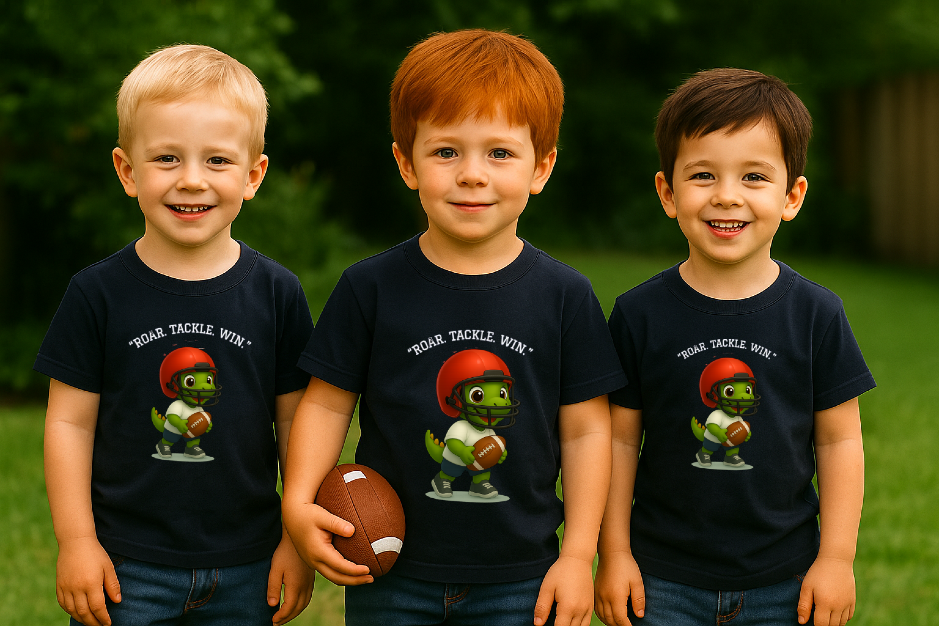 Toddler Football Dino Tee โ "Roar, Tackle, Win" ๐ product thumbnail image Toddler Football Dino Tee โ "Roar, Tackle, Win" ๐ product thumbnail image