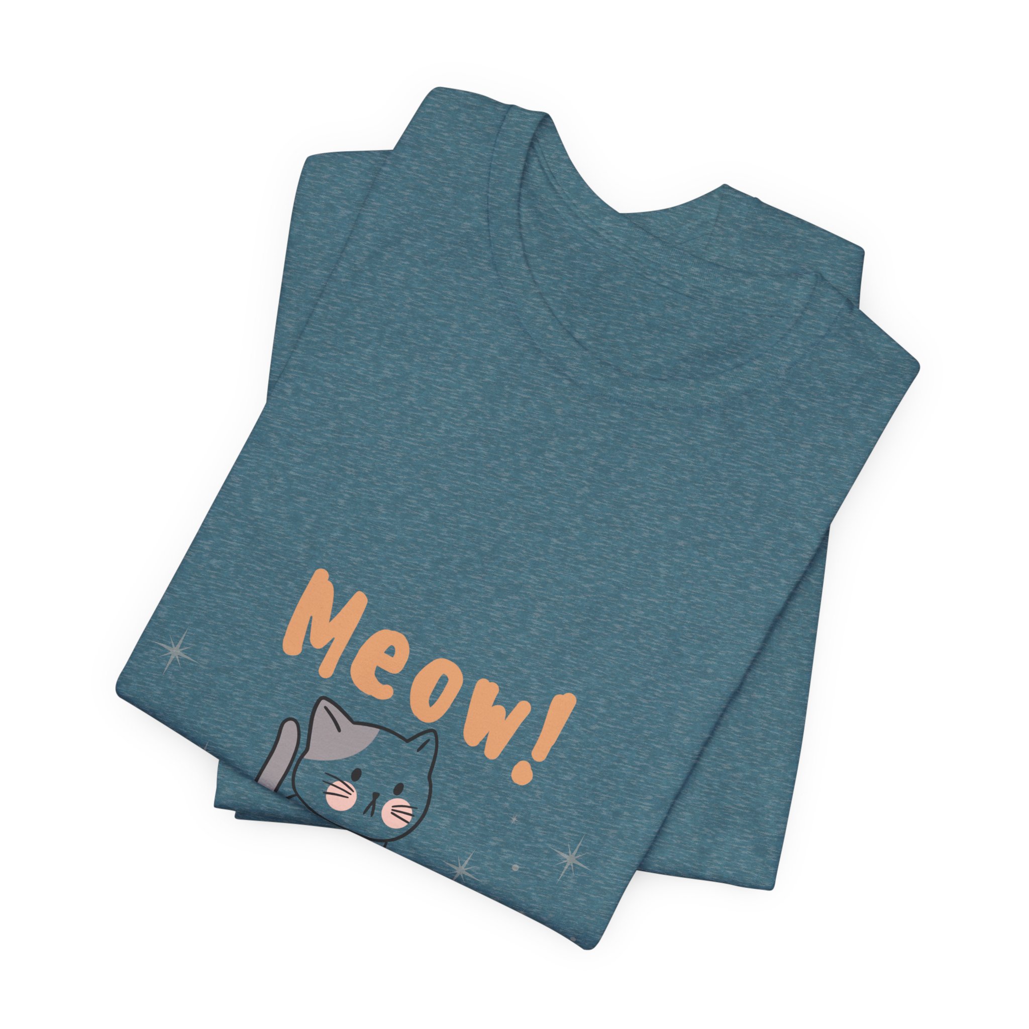 Cute Cat "Meow on Books" T-Shirt product thumbnail image Cute Cat "Meow on Books" T-Shirt product thumbnail image