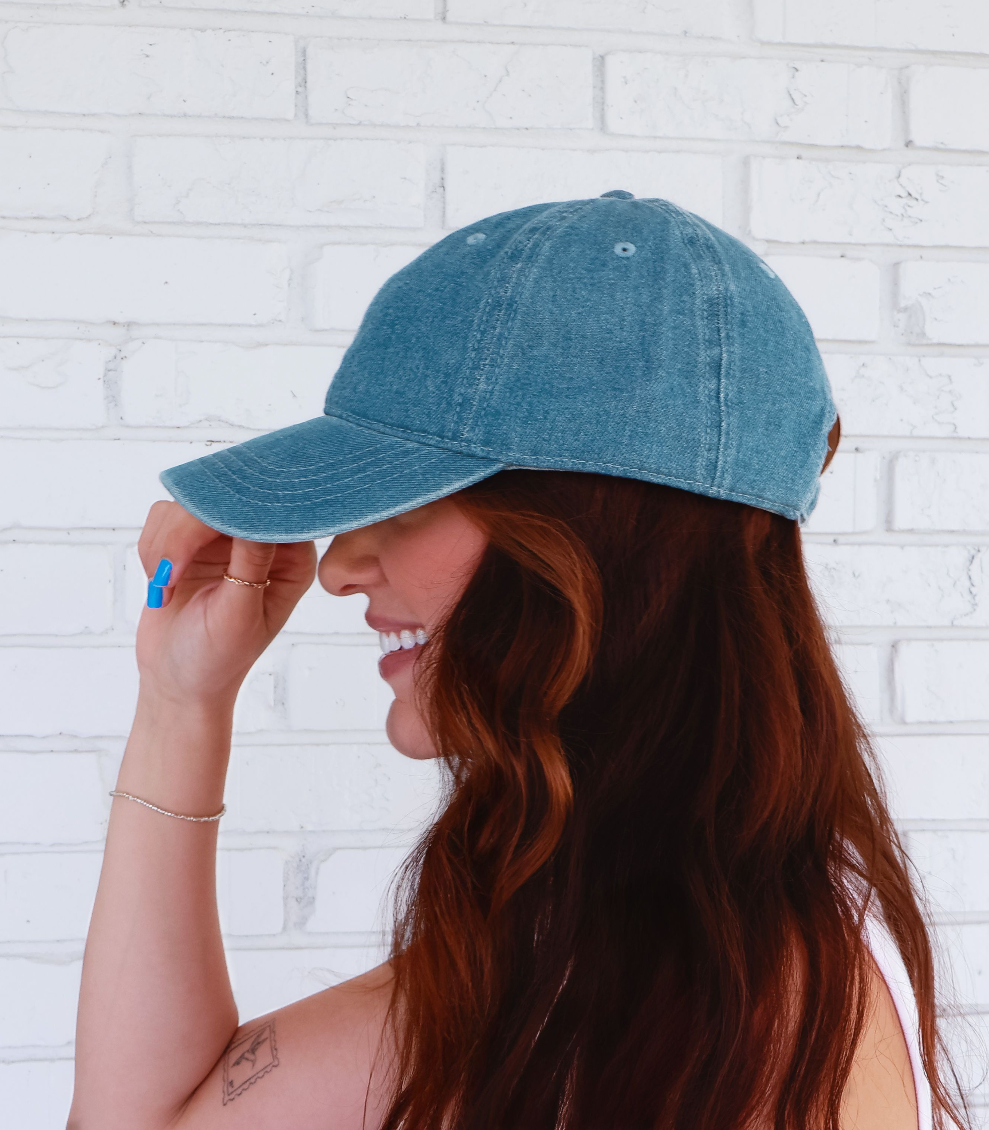 Embroidered Dog Mom Denim Hat product thumbnail image Embroidered Dog Mom Denim Hat product thumbnail image