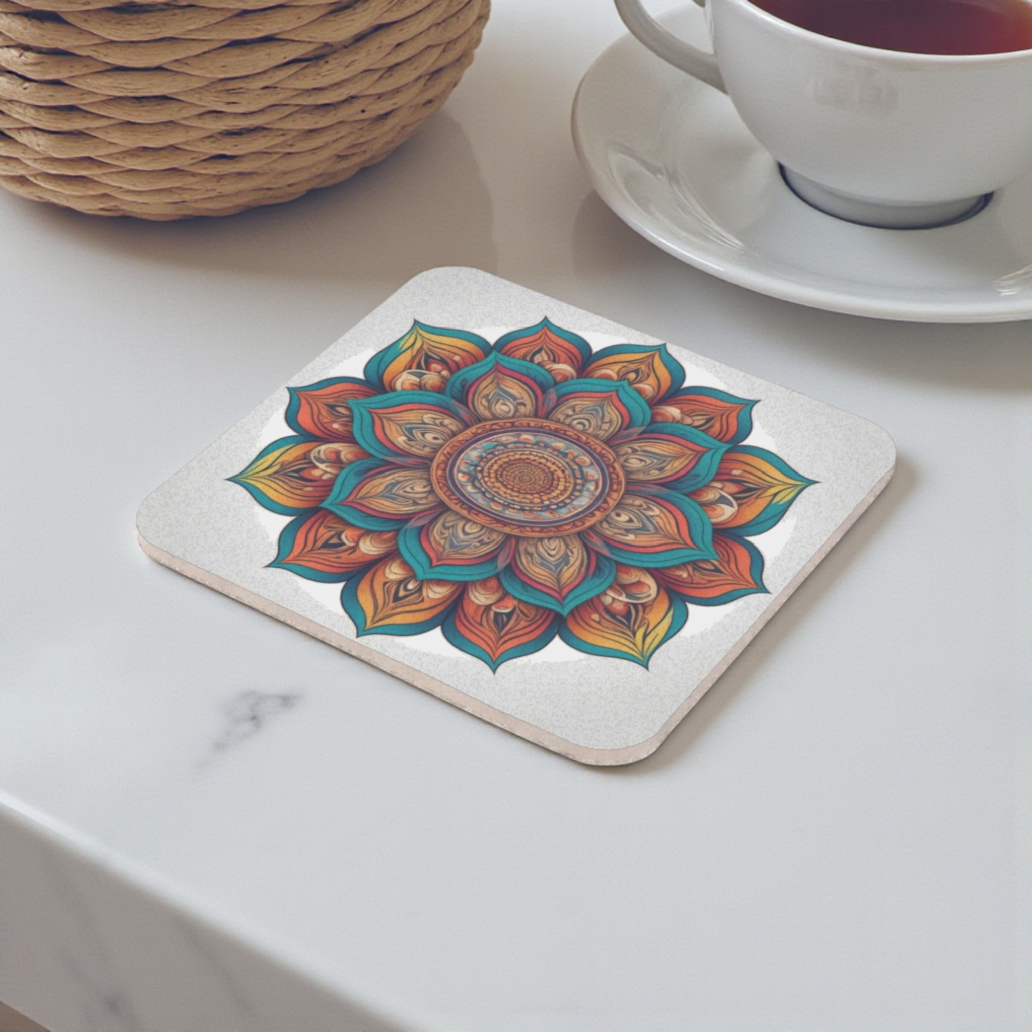 Lively Artistic Mandala Cork Back Coaster