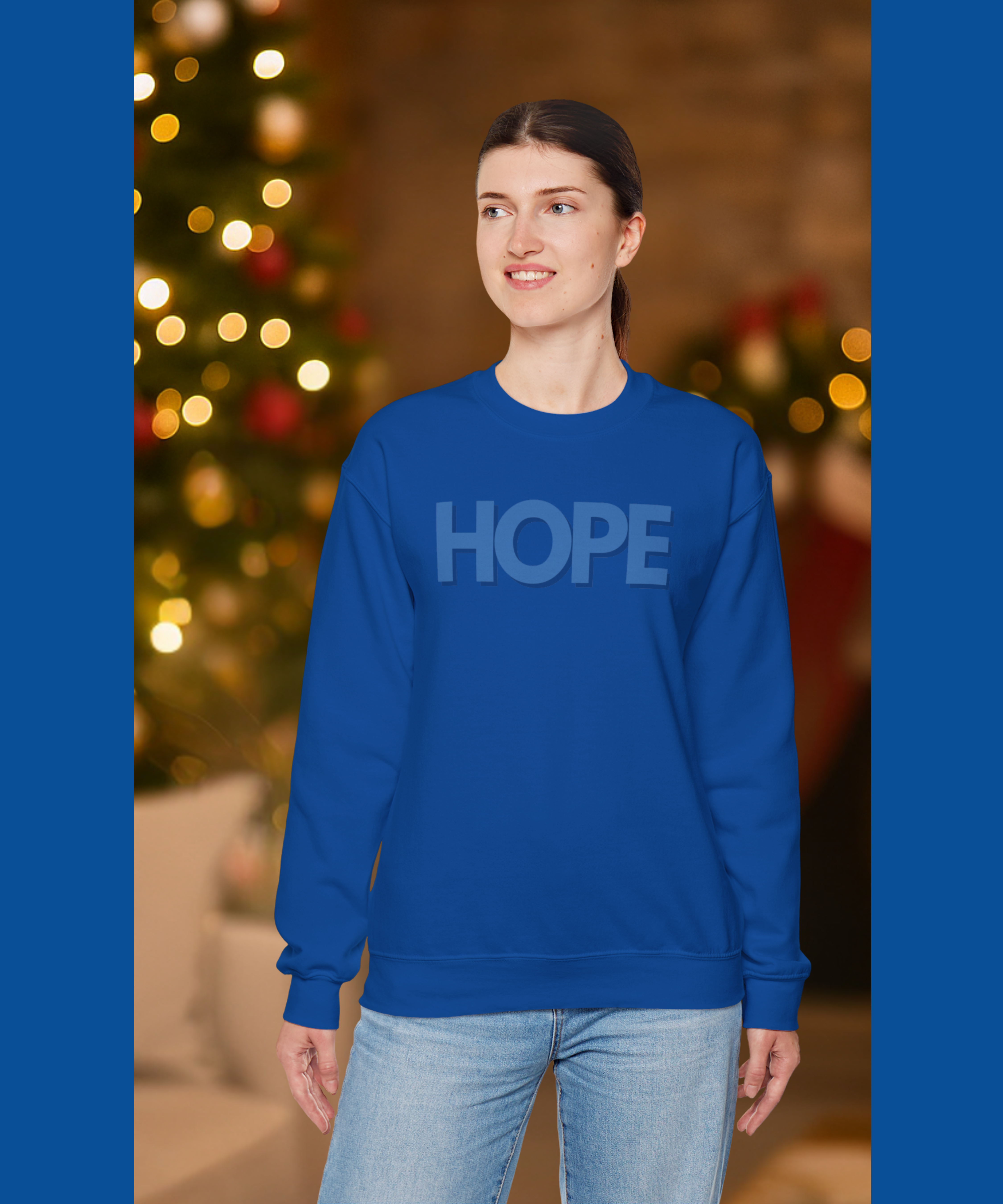 "Hope" Minimalist Holiday Sweatshirt — The Winter Solace Collection