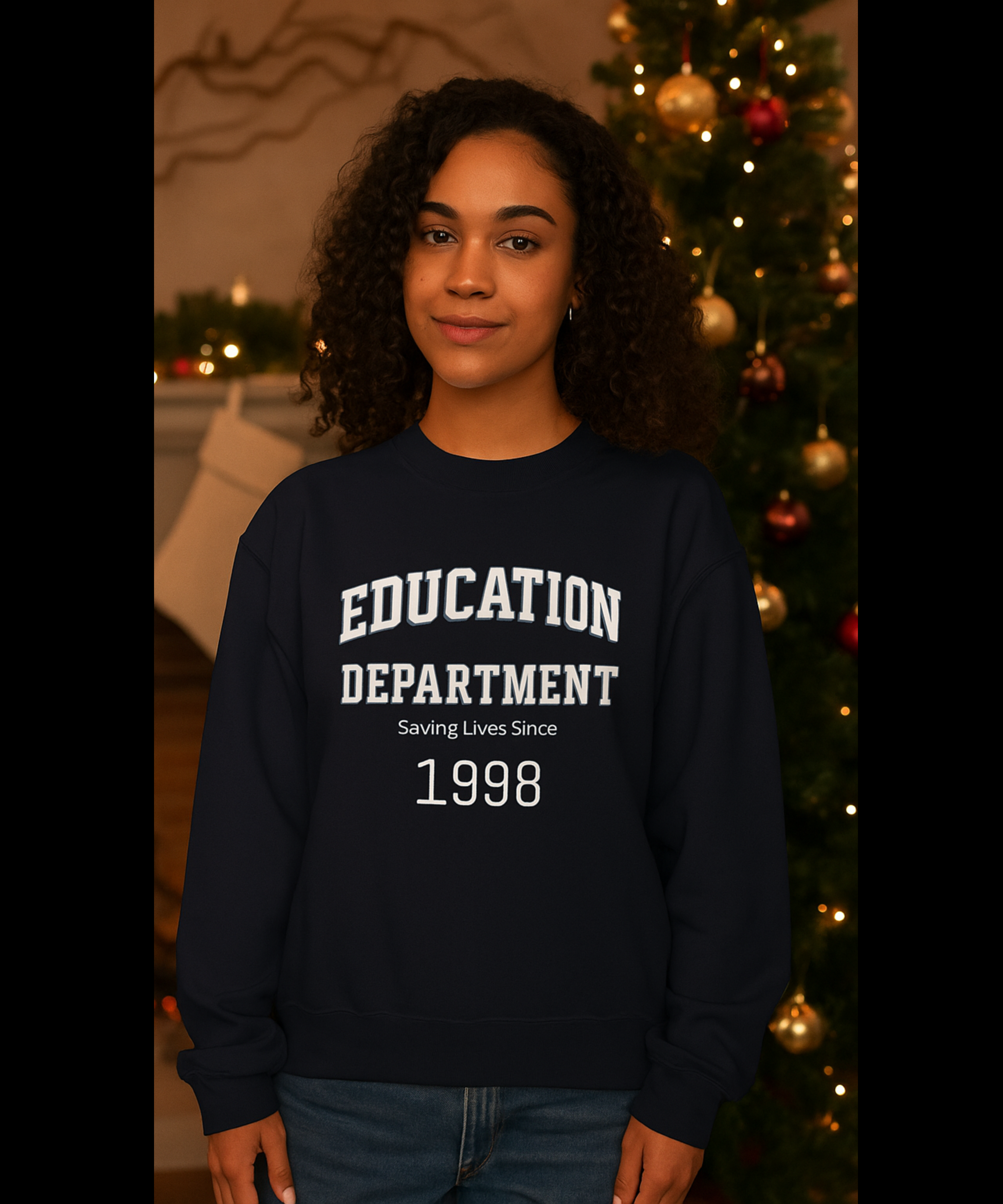 Education Department Sweatshirt — Established [Year] Personalized Educator Crewneck:  The Edgy Educator's Series