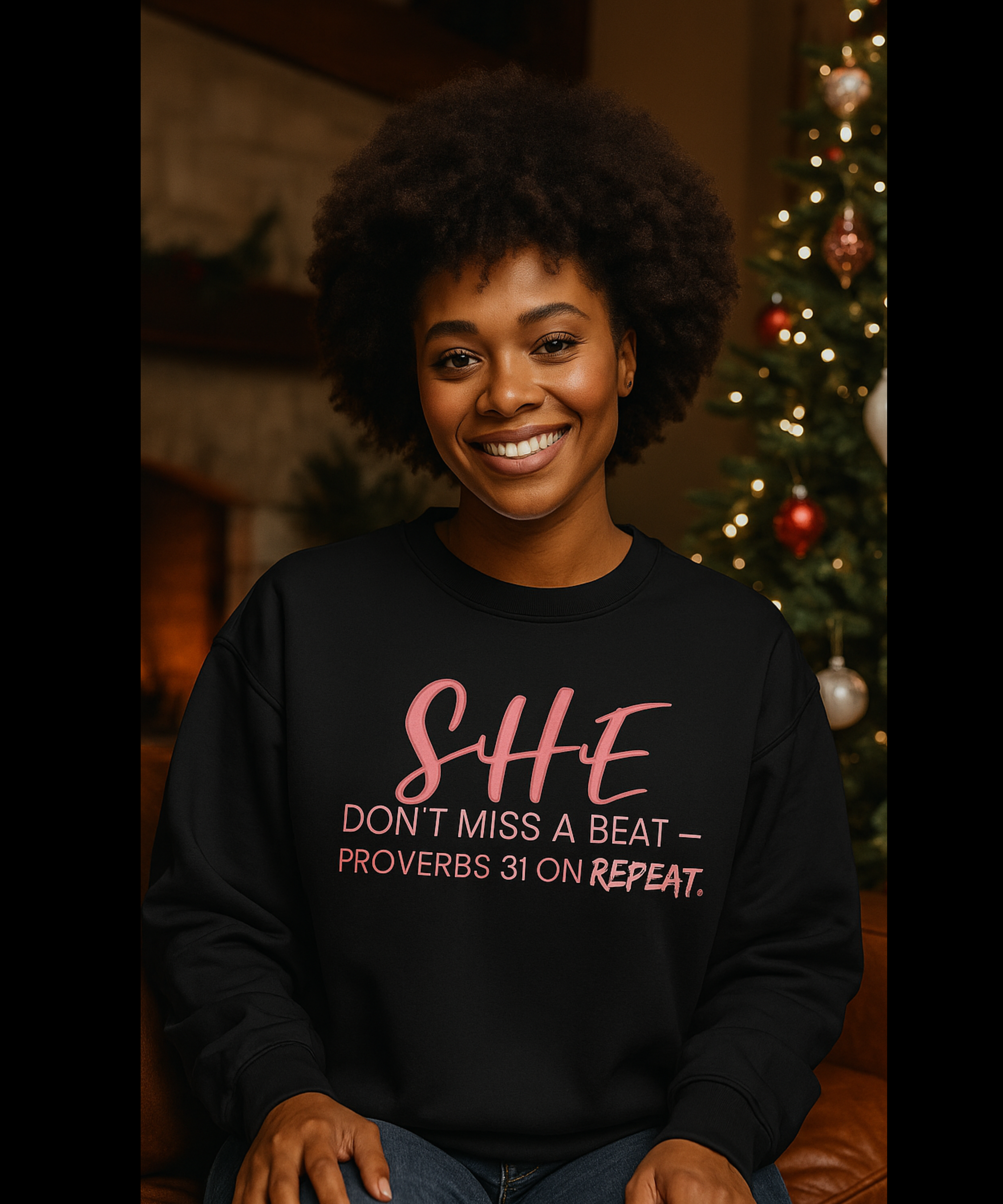 "SHE" Proverbs 31 Inspired Sweatshirt - Grace &amp; Growth Signature Series product thumbnail image