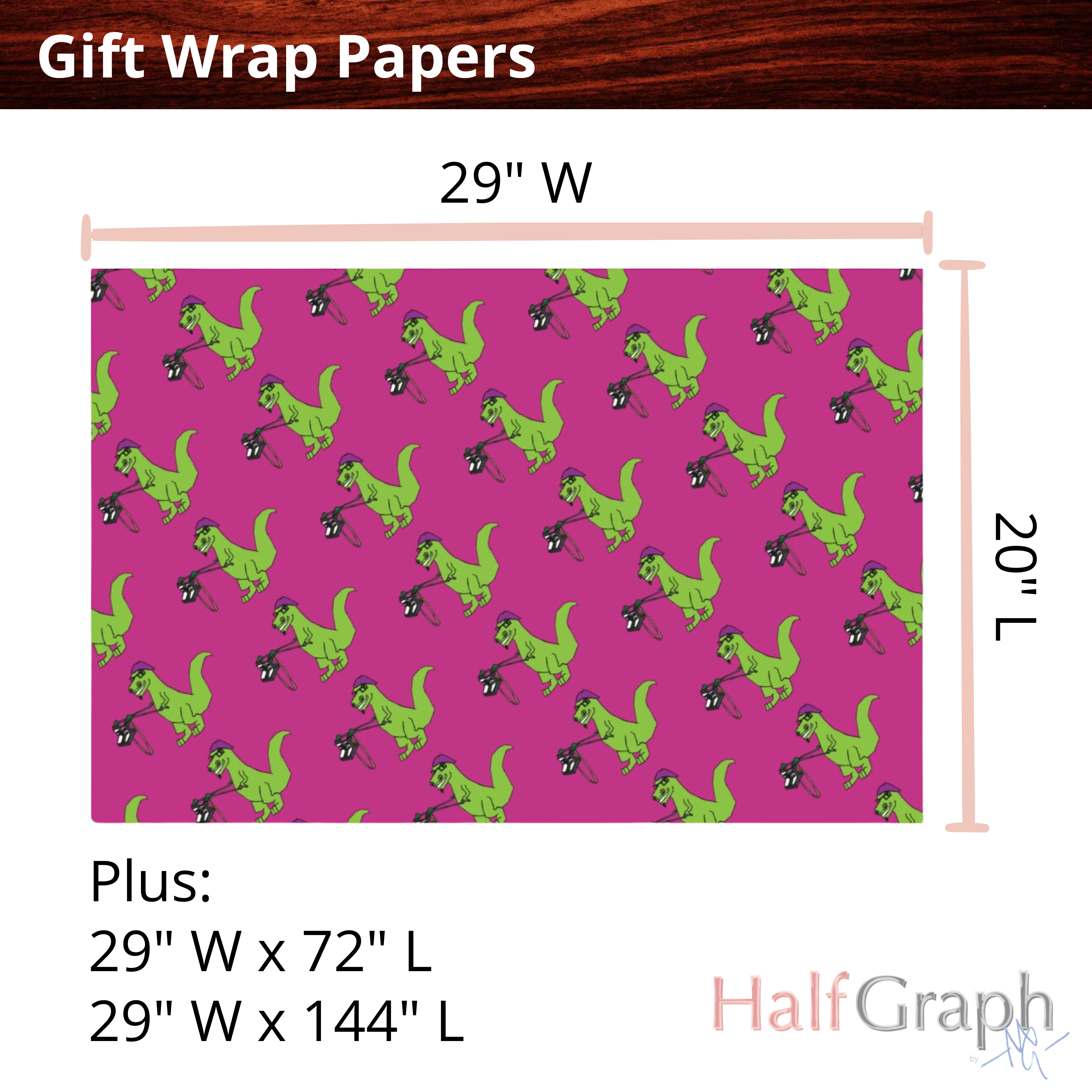 Magenta Gift Wrap Papers, Dinosaur Gift Wrap, Cool Wrapping Paper, Retro Gift Packaging, Unique Gift Wrap Sheets for Hipster Dino Fans product thumbnail image Magenta Gift Wrap Papers, Dinosaur Gift Wrap, Cool Wrapping Paper, Retro Gift Packaging, Unique Gift Wrap Sheets for Hipster Dino Fans product thumbnail image