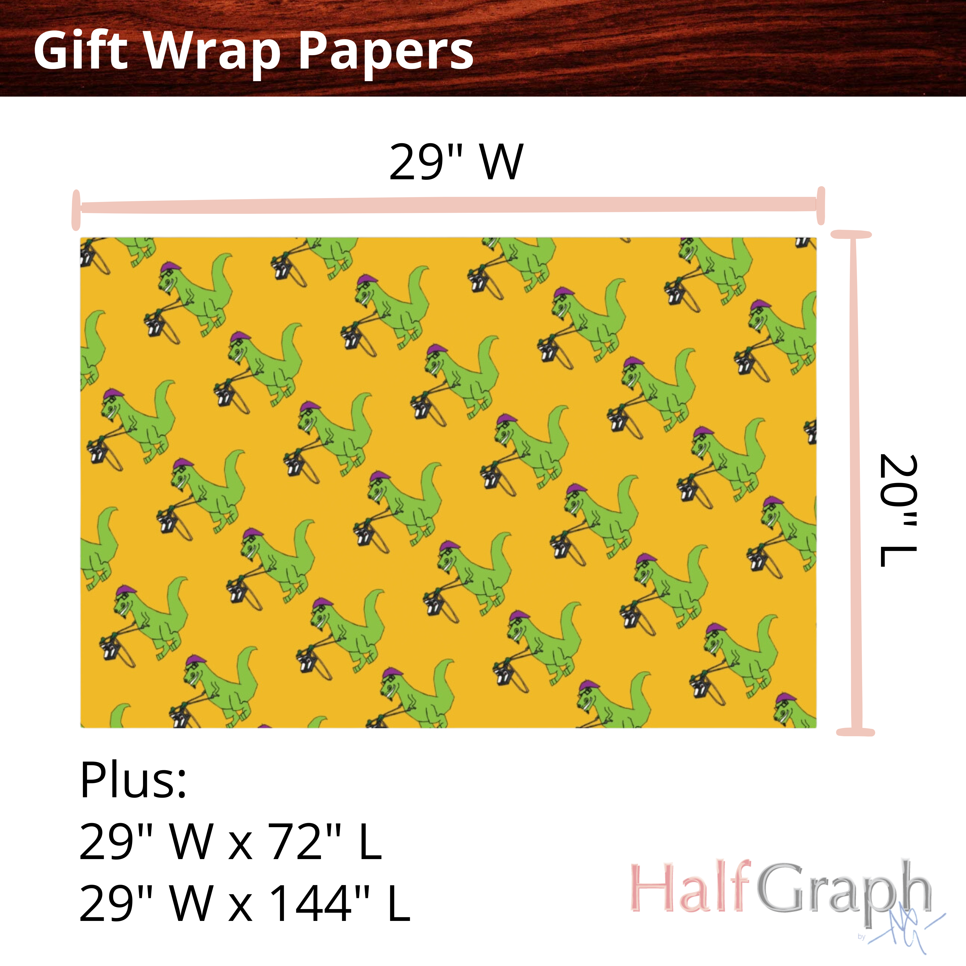 Yellow Gift Wrap Papers, Dinosaur Gift Wrap, Cool Wrapping Paper, Retro Gift Packaging, Unique Gift Wrap Sheets for Hipster Dino Fans product thumbnail image Yellow Gift Wrap Papers, Dinosaur Gift Wrap, Cool Wrapping Paper, Retro Gift Packaging, Unique Gift Wrap Sheets for Hipster Dino Fans product thumbnail image