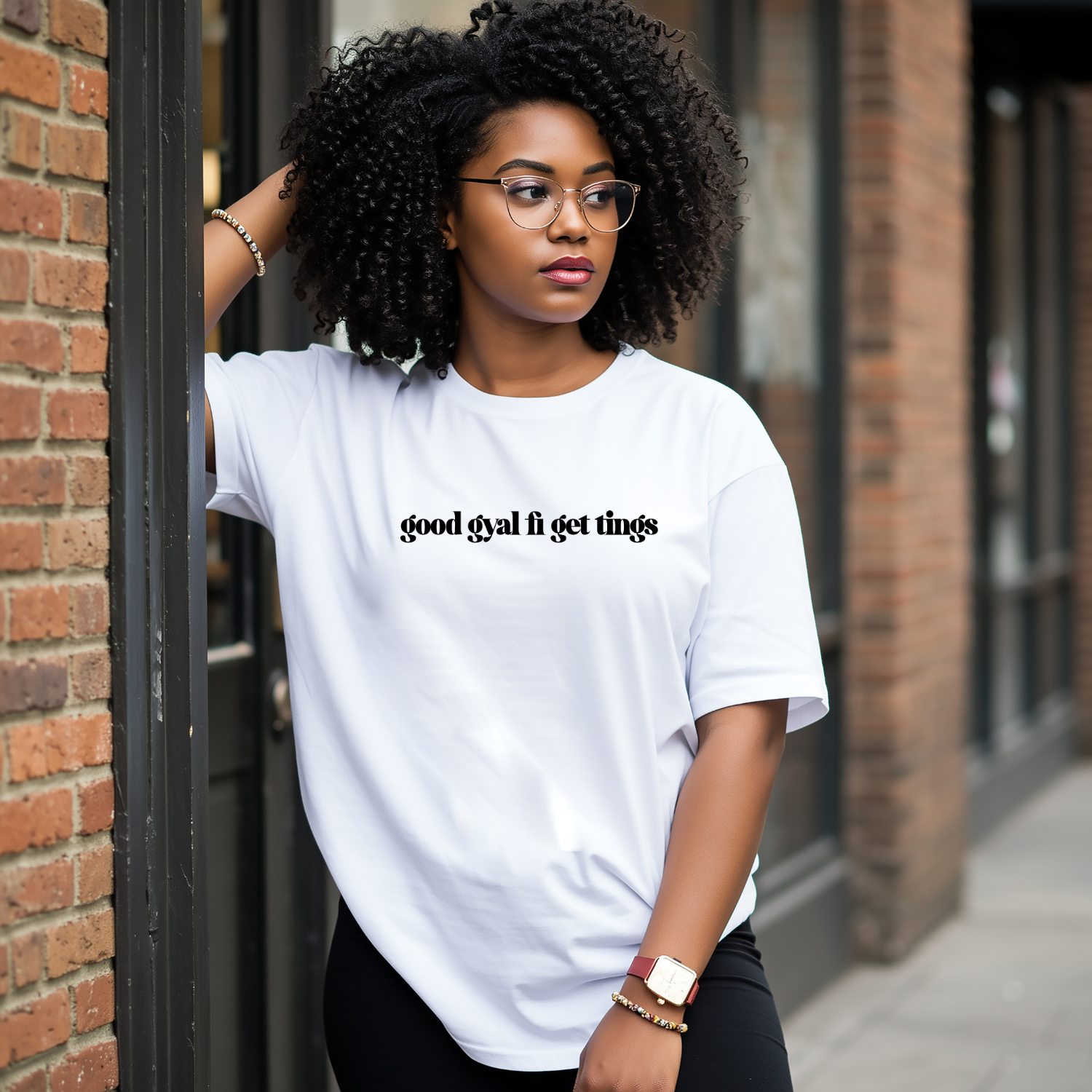 Good Gyal Fi Get Tings Tshirt product thumbnail image Good Gyal Fi Get Tings Tshirt product thumbnail image