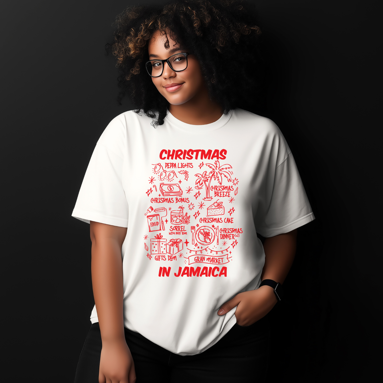Christmas in Jamaica Unisex Heavy Cotton Tee, Holiday Gift, Jamaican Christmas Apparel, Unisex Tee product thumbnail image Christmas in Jamaica Unisex Heavy Cotton Tee, Holiday Gift, Jamaican Christmas Apparel, Unisex Tee product thumbnail image
