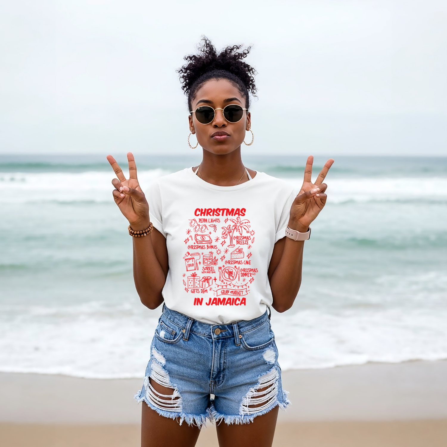 Christmas in Jamaica Unisex Heavy Cotton Tee, Holiday Gift, Jamaican Christmas Apparel, Unisex Tee product thumbnail image Christmas in Jamaica Unisex Heavy Cotton Tee, Holiday Gift, Jamaican Christmas Apparel, Unisex Tee product thumbnail image