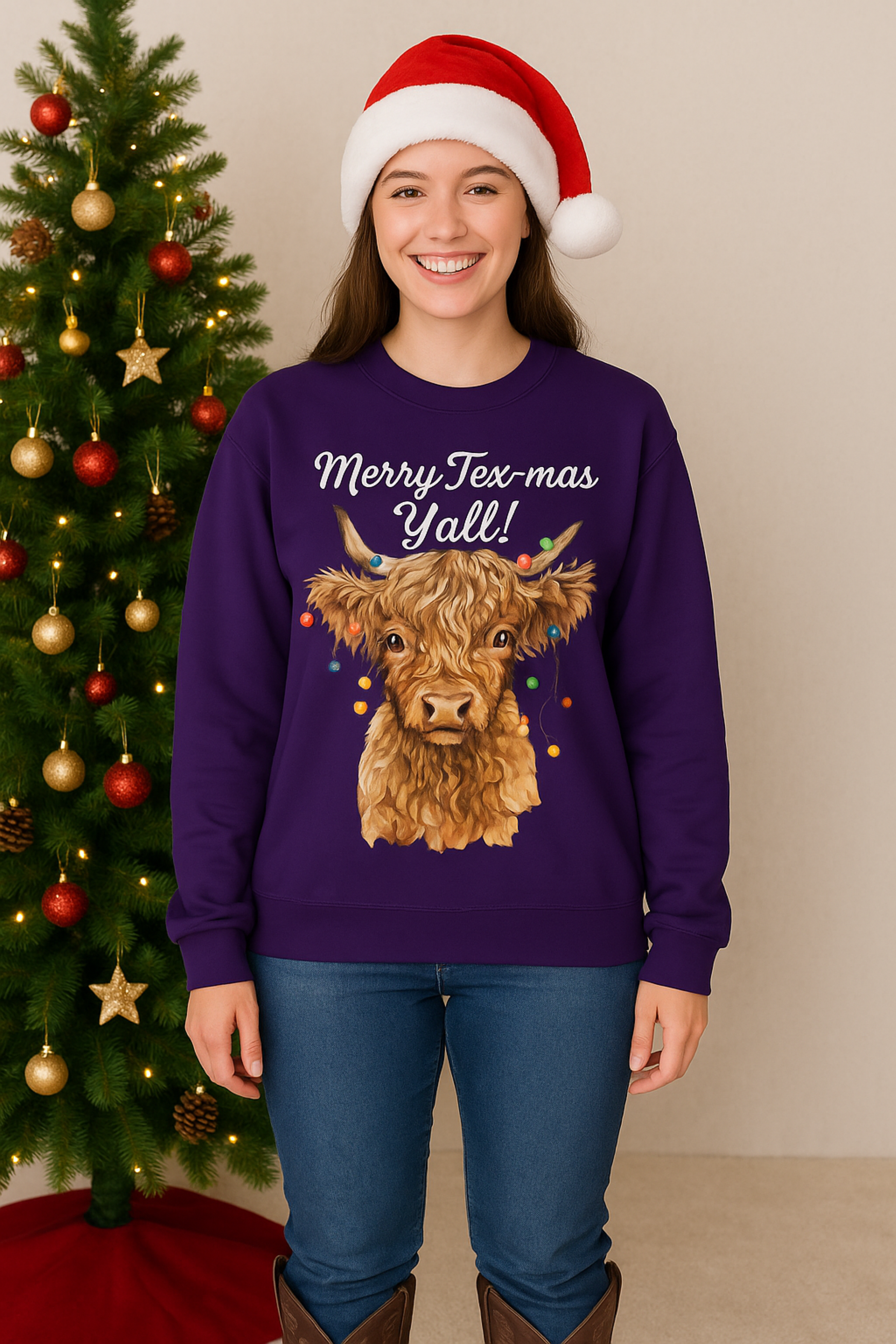 Merry Tex-mas Y'all Crewneck Sweatshirt