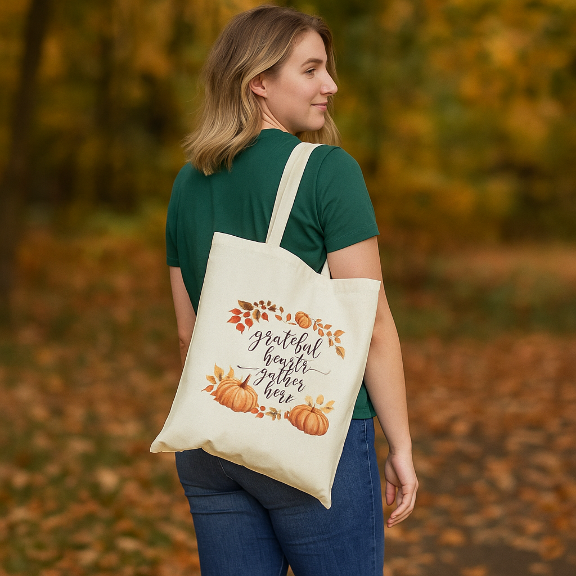 Grateful Hearts Gather Here Fall Pumpkin Tote Bag | Autumn Thanksgiving Canvas Bag | Reusable Market Tote | Cozy Seasonal Gift for Her product thumbnail image Grateful Hearts Gather Here Fall Pumpkin Tote Bag | Autumn Thanksgiving Canvas Bag | Reusable Market Tote | Cozy Seasonal Gift for Her product thumbnail image