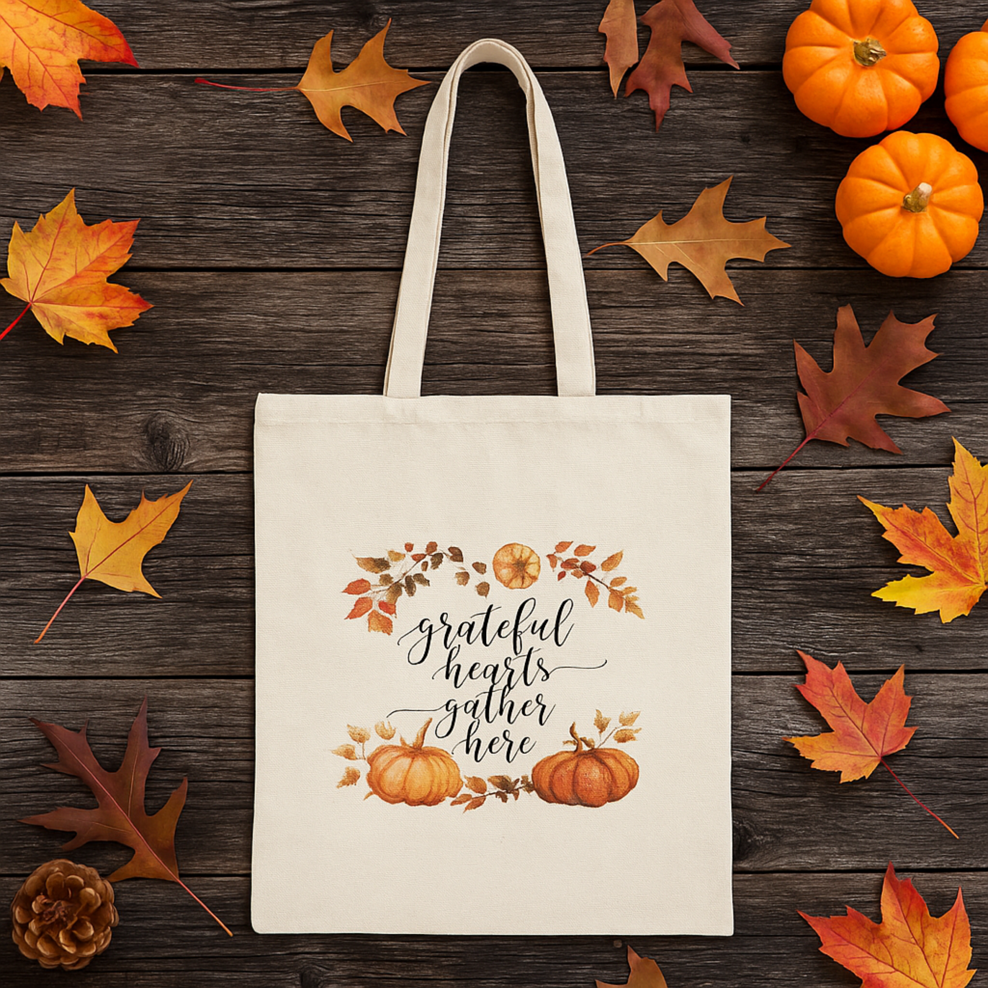 Grateful Hearts Gather Here Fall Pumpkin Tote Bag | Autumn Thanksgiving Canvas Bag | Reusable Market Tote | Cozy Seasonal Gift for Her product thumbnail image Grateful Hearts Gather Here Fall Pumpkin Tote Bag | Autumn Thanksgiving Canvas Bag | Reusable Market Tote | Cozy Seasonal Gift for Her product thumbnail image