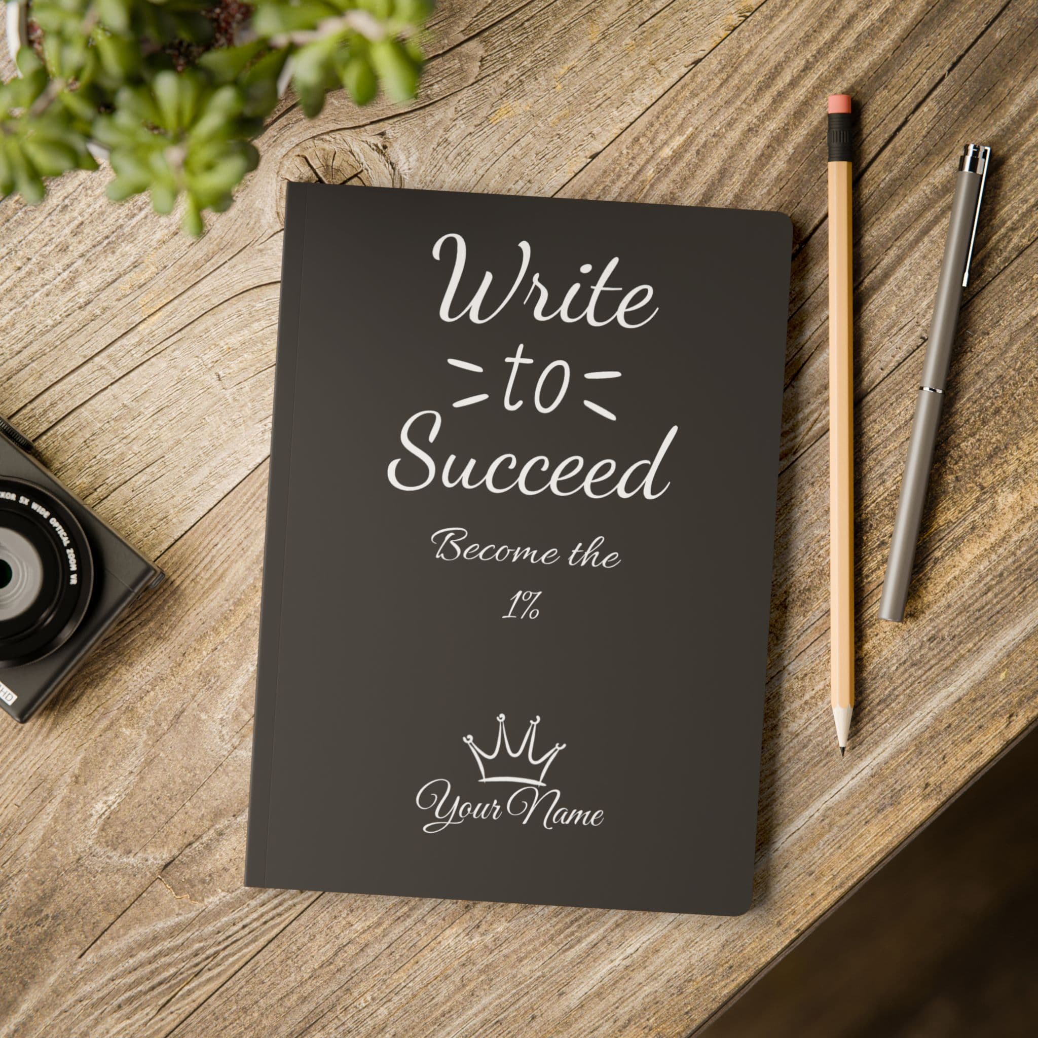 Personalized Motivational Journal 2025 "Write To Succeed" – Custom Name Hardcover Success Planner product thumbnail image