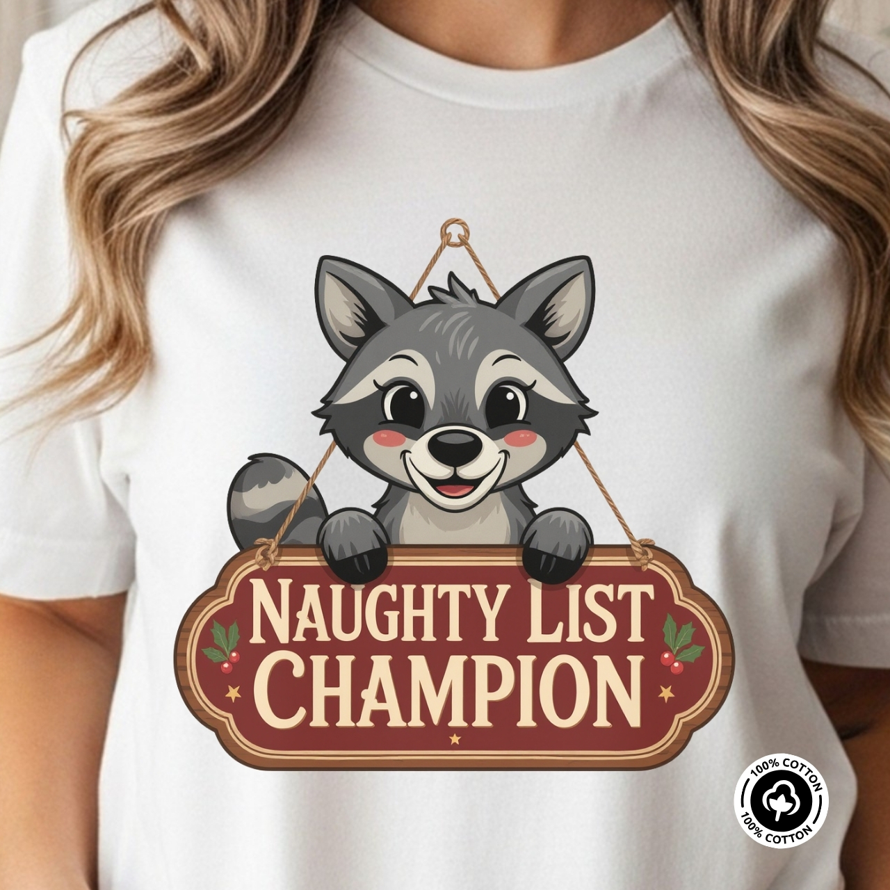 Naughty List Champion Tee Cute Raccoon Christmas Shirt Naughty List Champion Tee Cute Raccoon Christmas Shirt