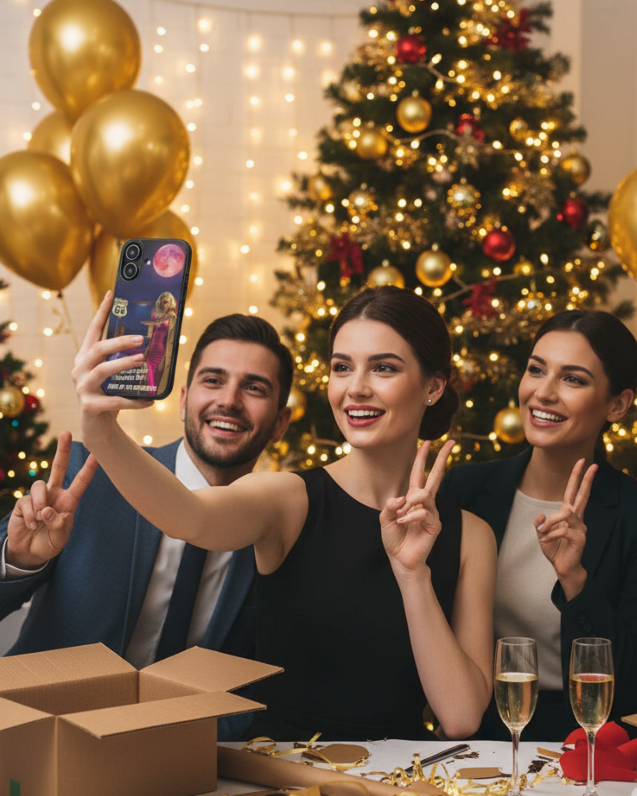 Retro Sci-Fi Noir Detective Phone Case for iPhone – Spectra Supernova Pink Cadillac Edition – 1940s Pulp Fiction Pin-up Art, Personalized MagSafe, Roswell Alien UFO Gift for iPhone 14-17 product thumbnail image