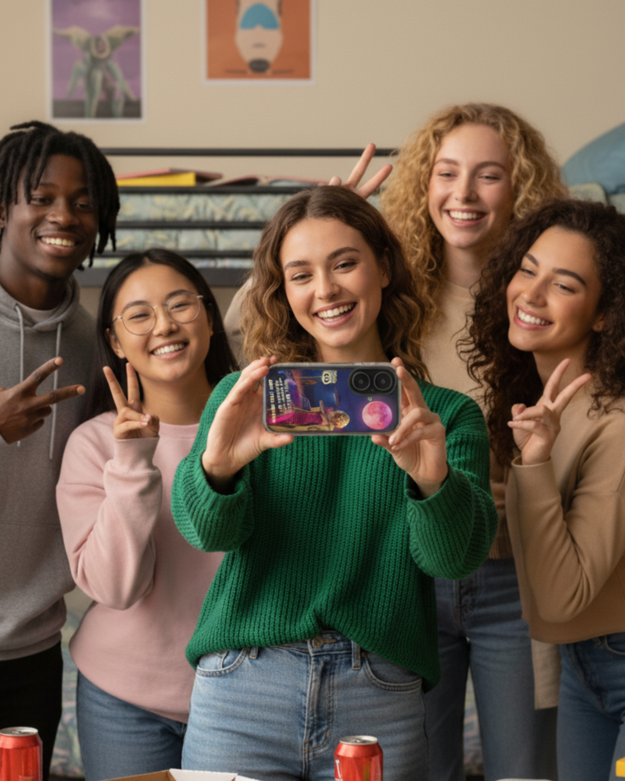 Retro Sci-Fi Noir Detective Phone Case for iPhone – Spectra Supernova Pink Cadillac Edition – 1940s Pulp Fiction Pin-up Art, Personalized MagSafe, Roswell Alien UFO Gift for iPhone 14-17 product thumbnail image