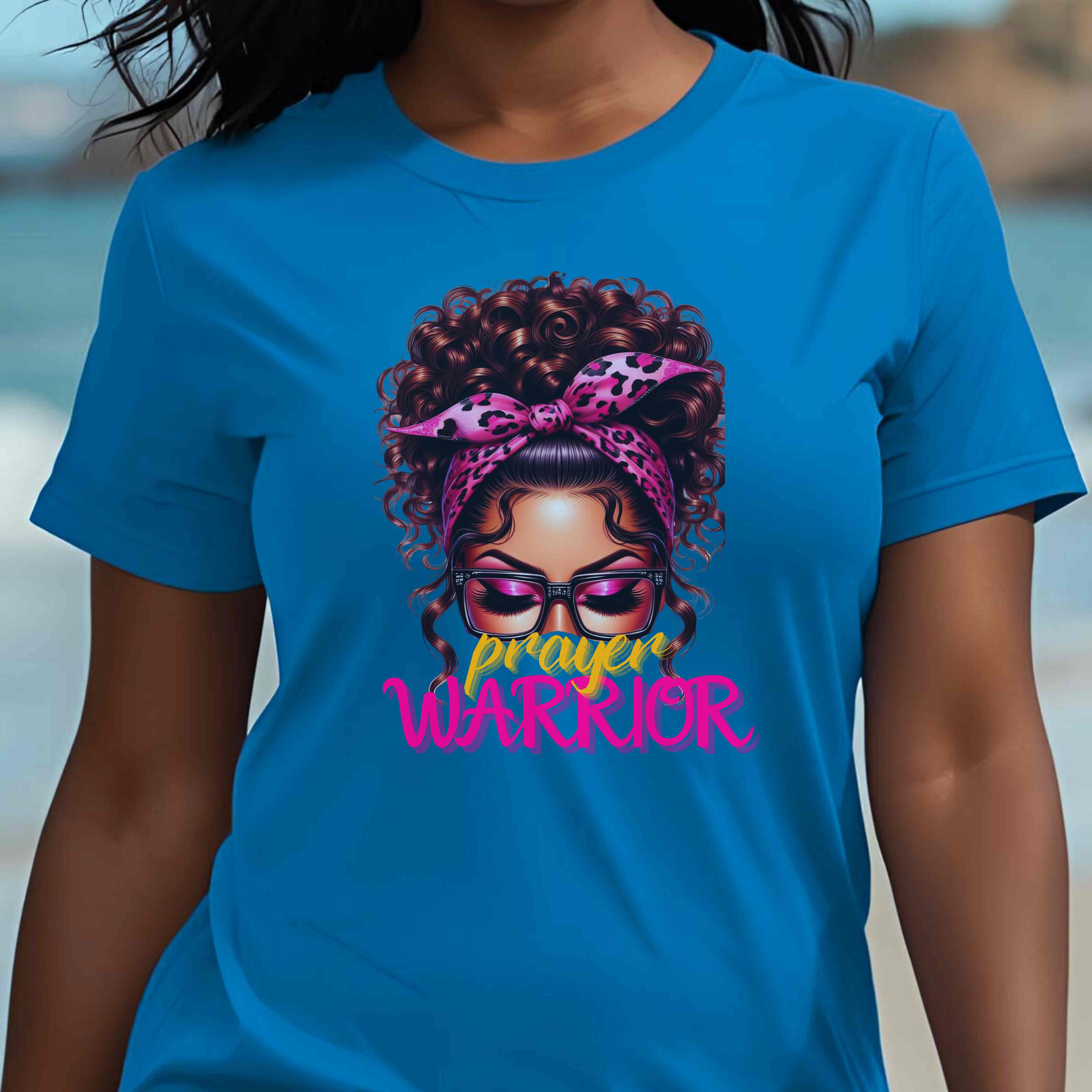 "Prayer Warrior" – Wear Your Faith. Walk in Power, Women's Empowerment Gift, Women's  Cotton Short Sleeve T-Shirt product thumbnail image