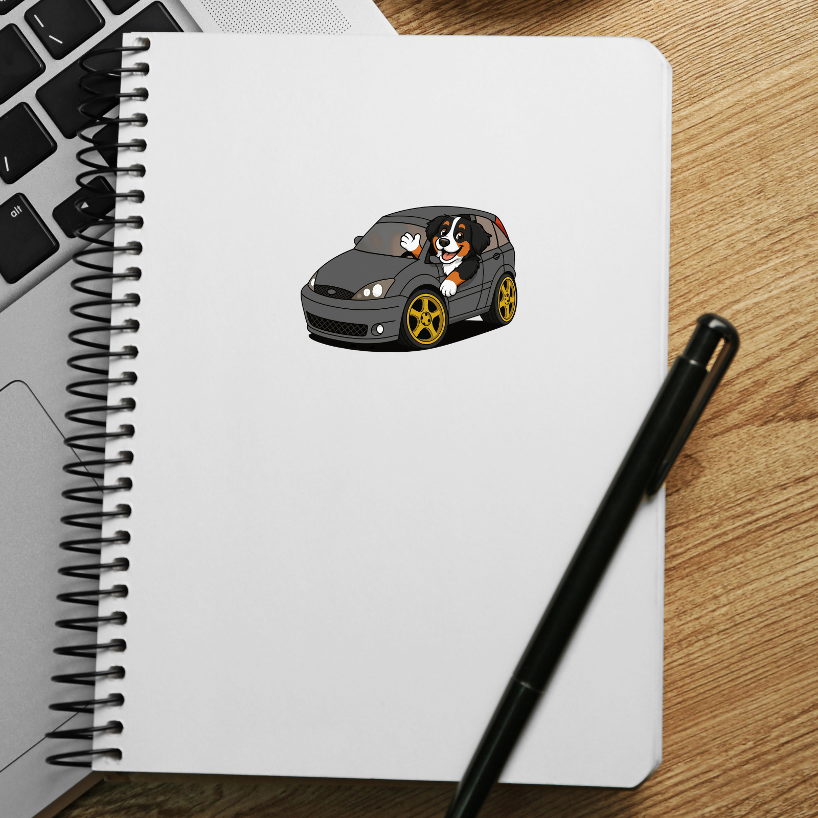 BMD Driving Car (Grey) -  Vinyl Decal - Perfect for Pet Lovers, Laptop Stickers, Home Decor, Gift Ideas, and Animal Enthusiasts product thumbnail image